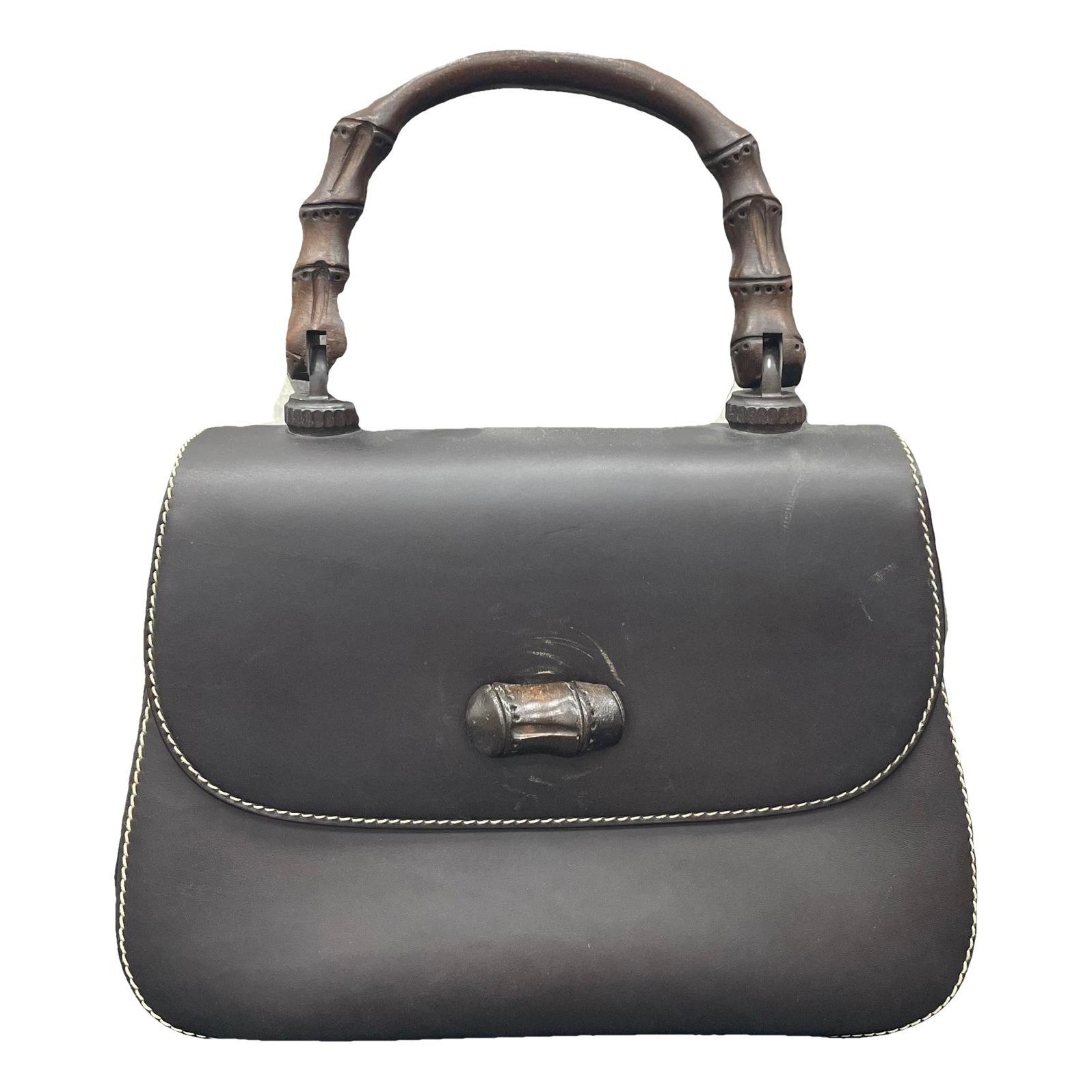 Bamboo leather handbag