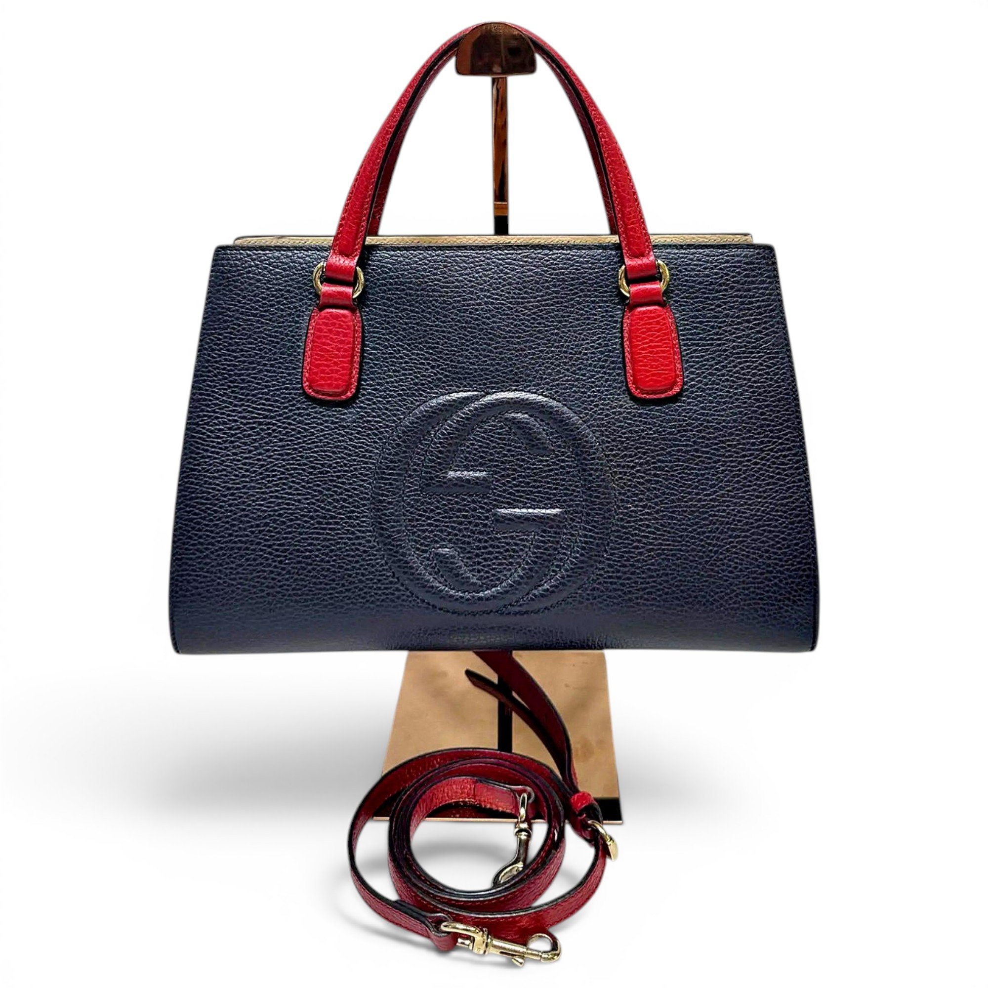 Soho Top Handle leather handbag