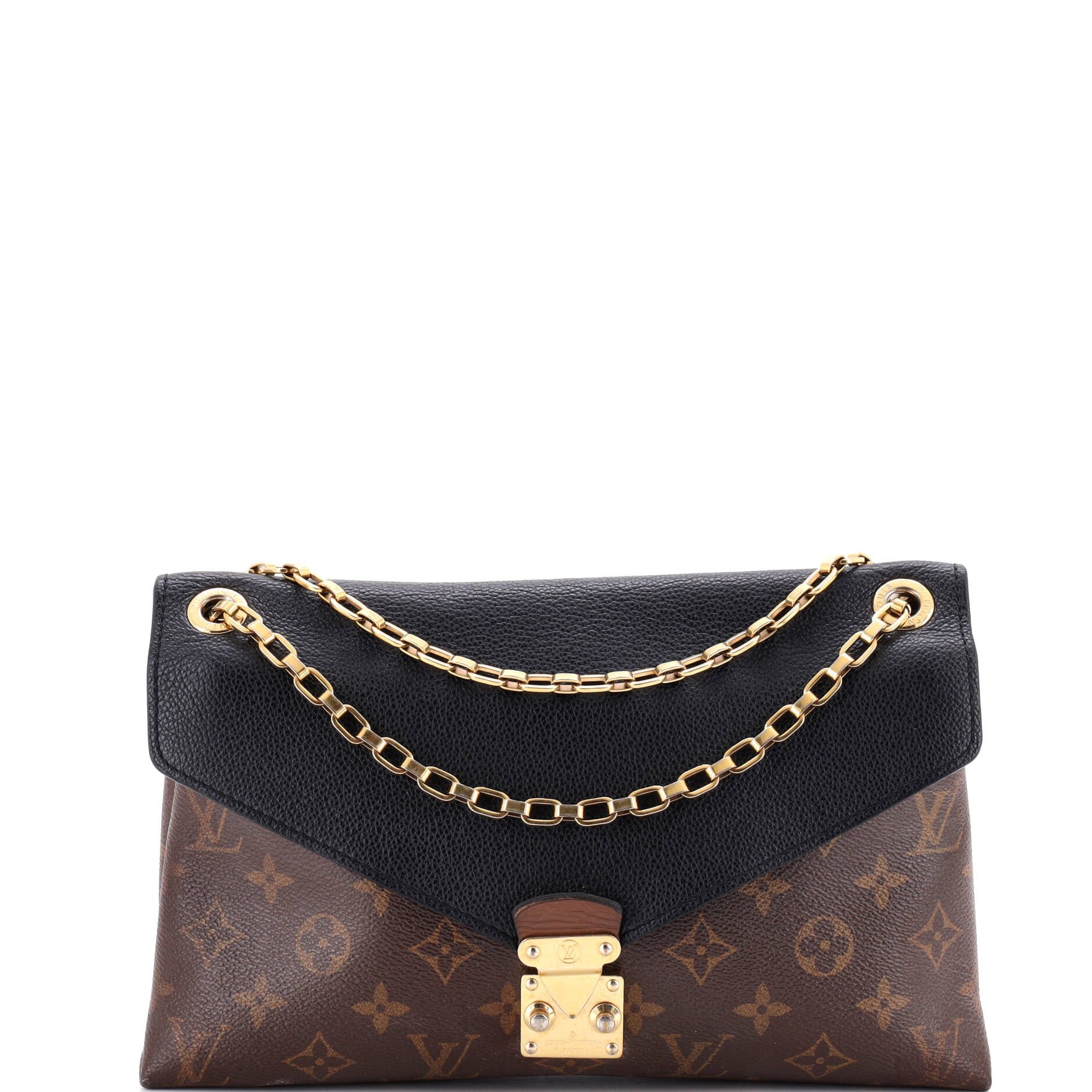 Pallas Chain Shoulder Bag Monogram Canvas and Calfskin