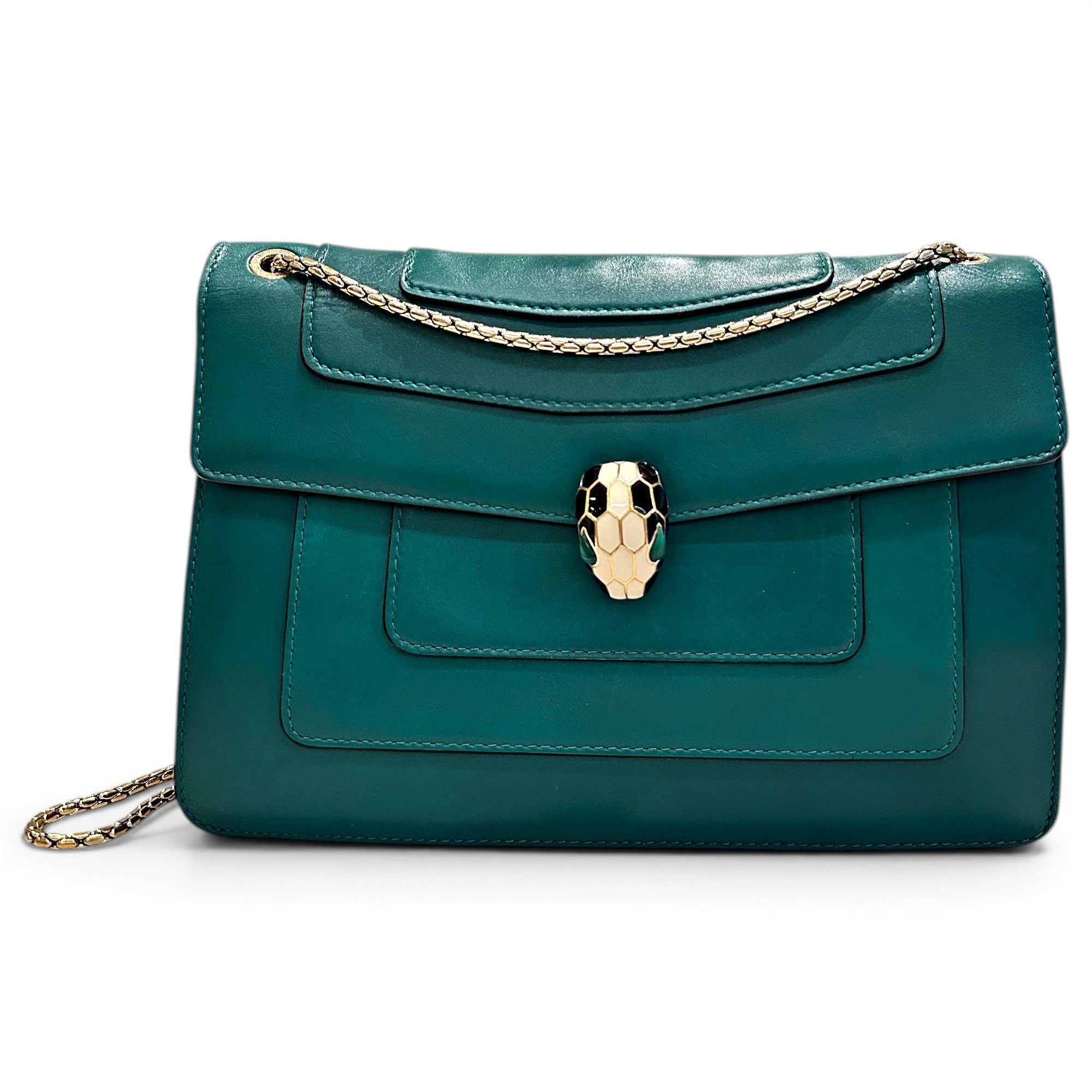 Serpenti leather handbag