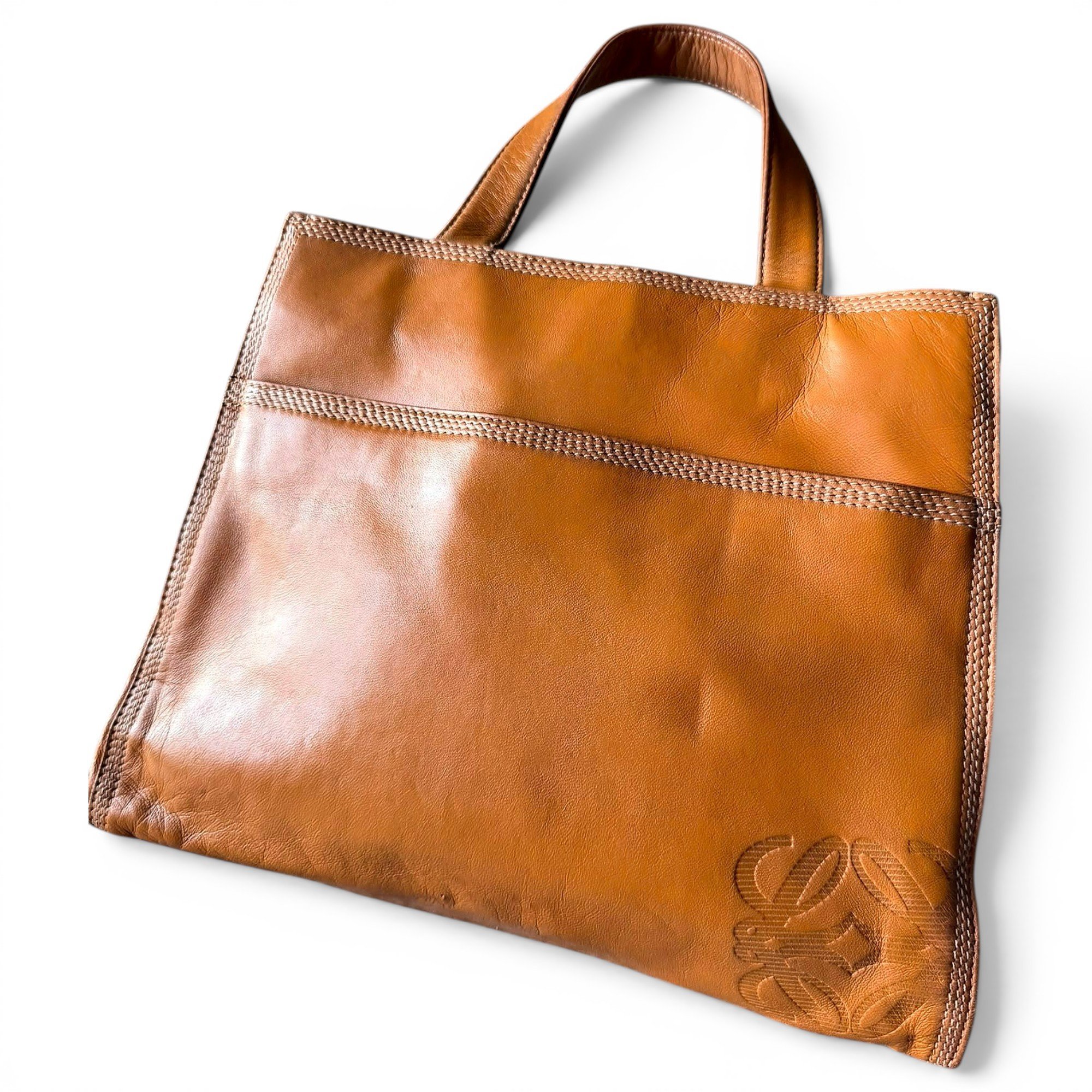 Fold Shopper leather tote