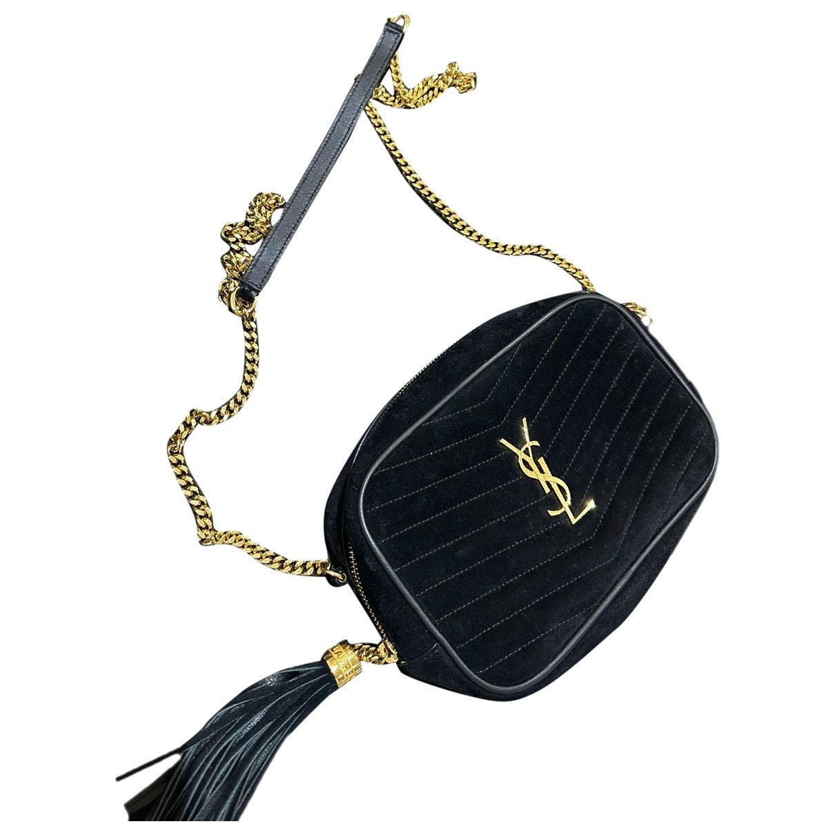 Saint Laurent Camera Lou velvet crossbody bag