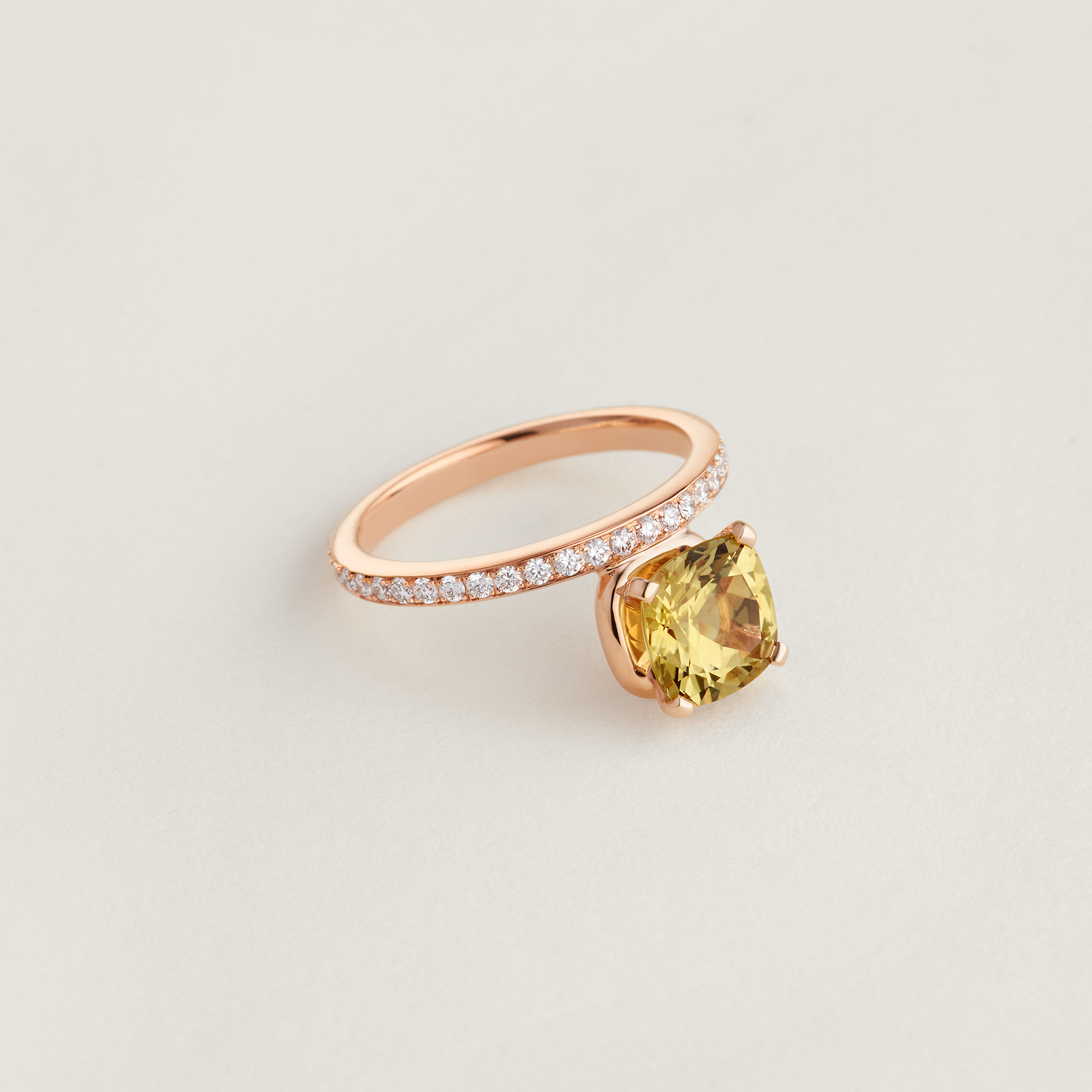 Hermès Grand Jete solitaire engagement ring, large model