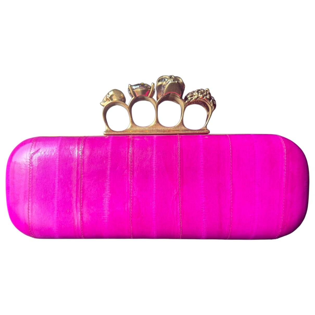 Alexander McQueen Knuckle leather clutch bag