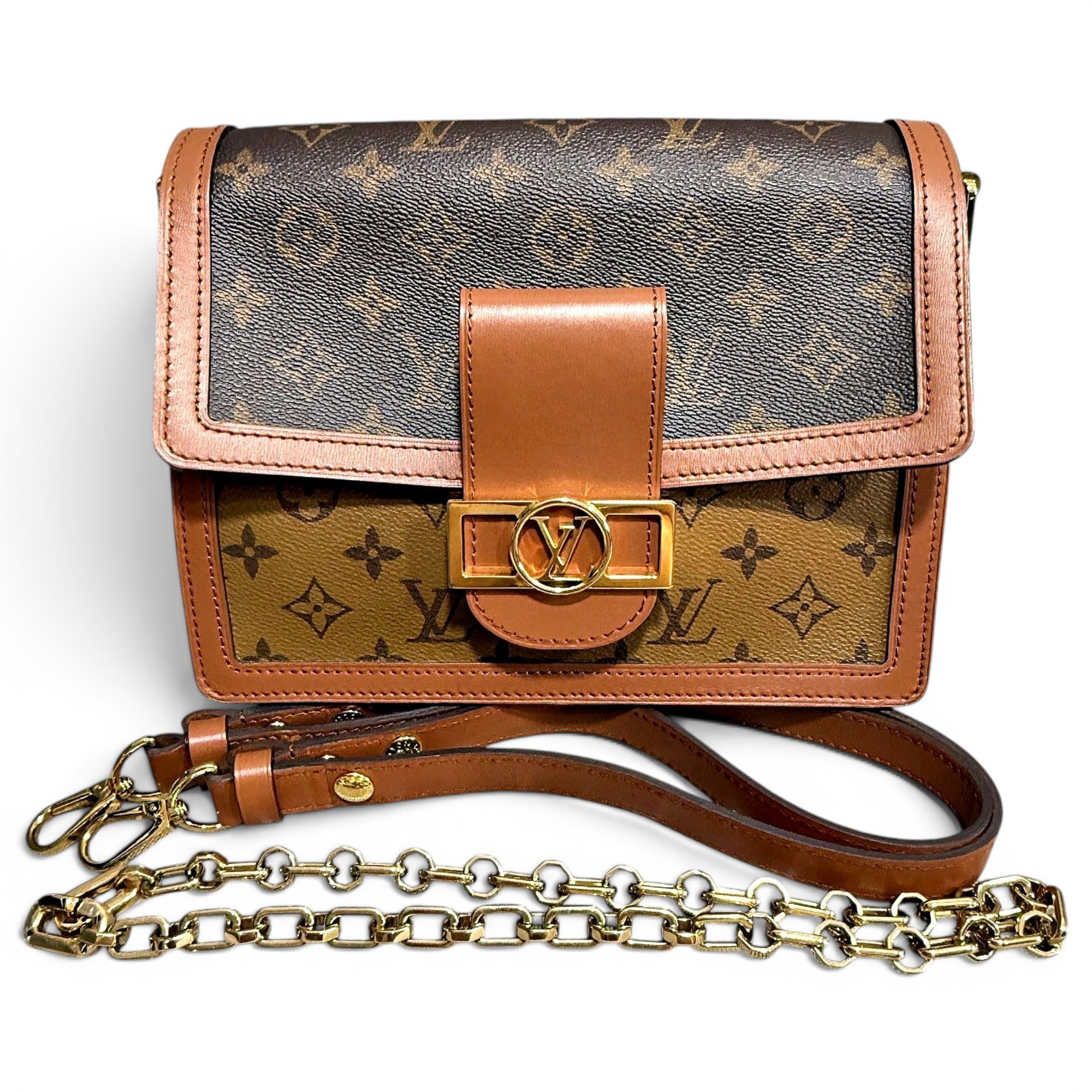 Dauphine leather handbag