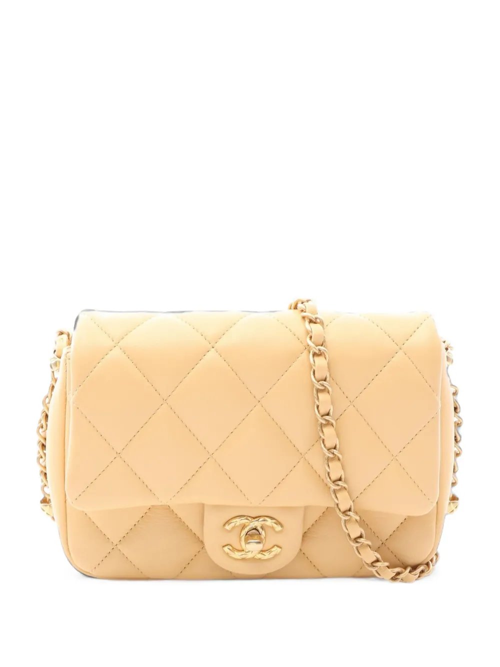2021 small Matelassé quilted CC turn-lock shoulder bag