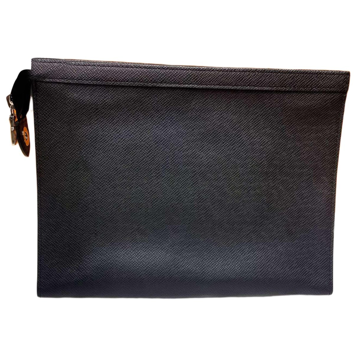 Leather clutch bag