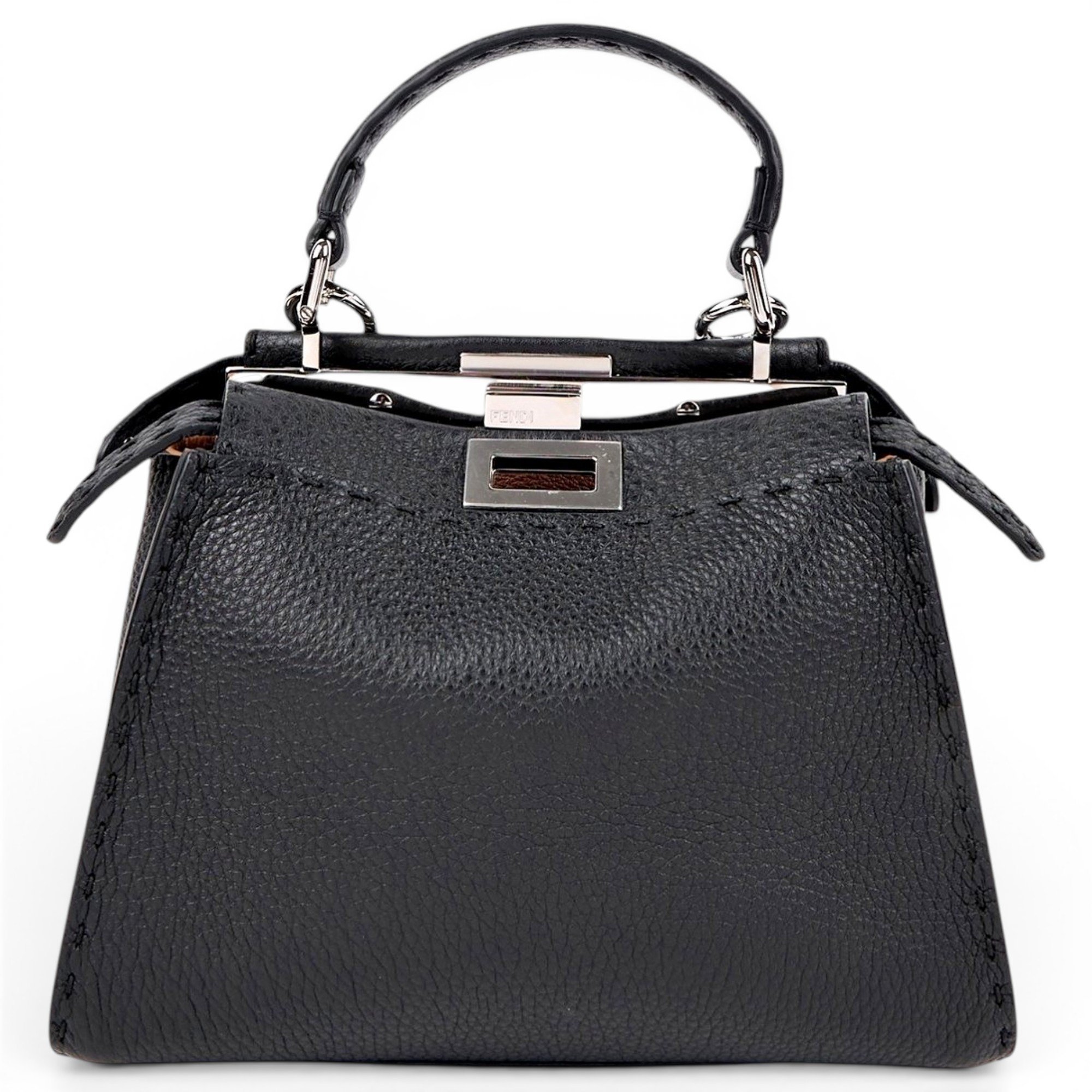 Peekaboo leather handbag