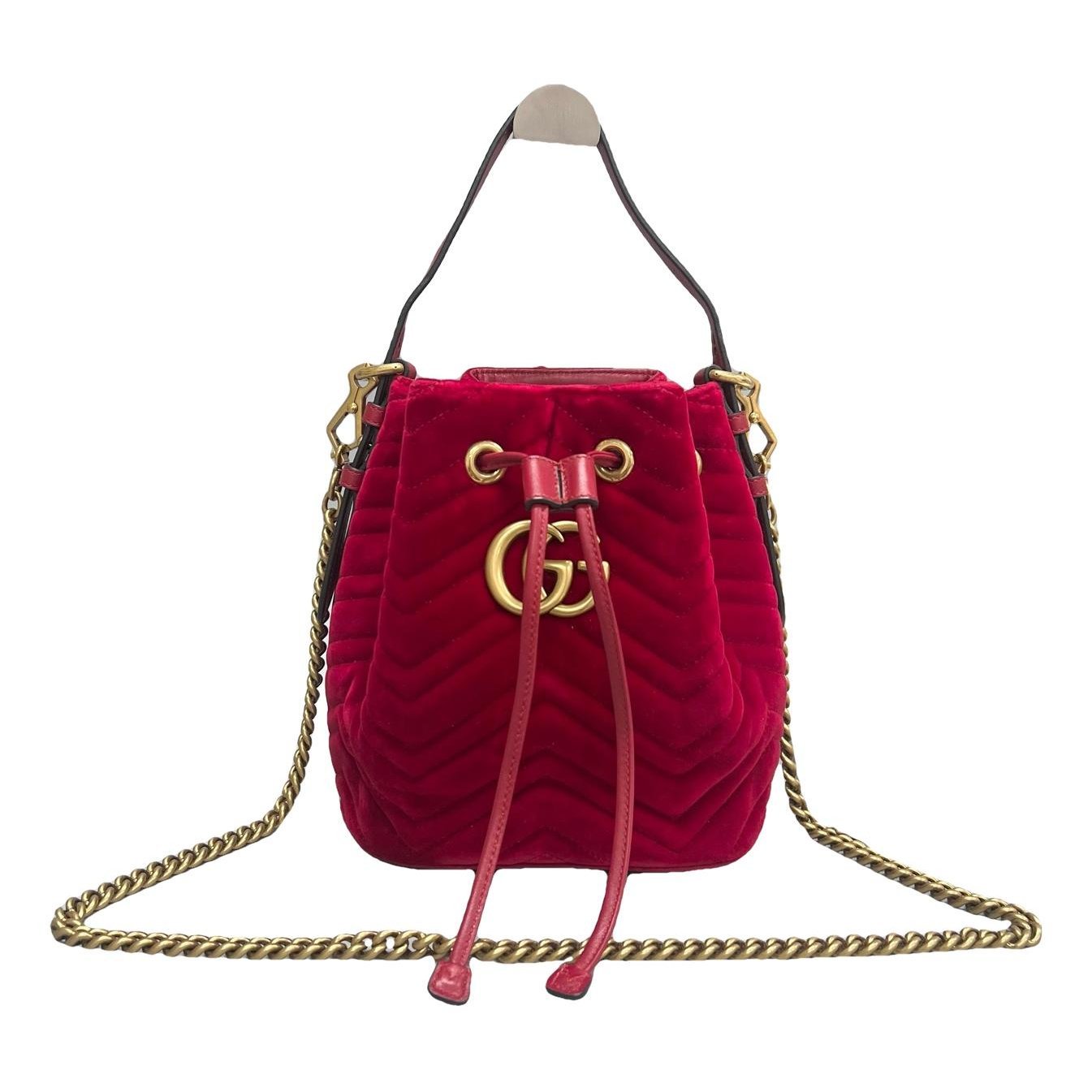 GG Marmont Bucket velvet handbag