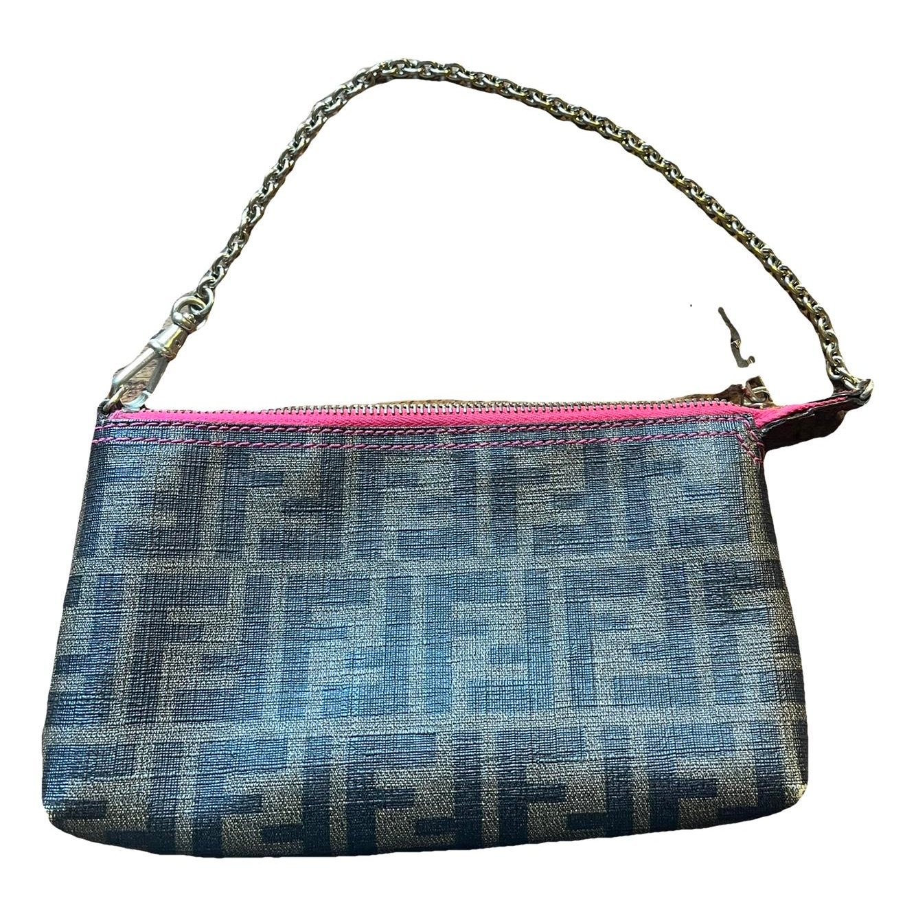 Baguette leather clutch bag