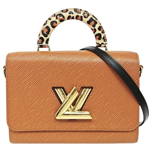 Twist leather handbag