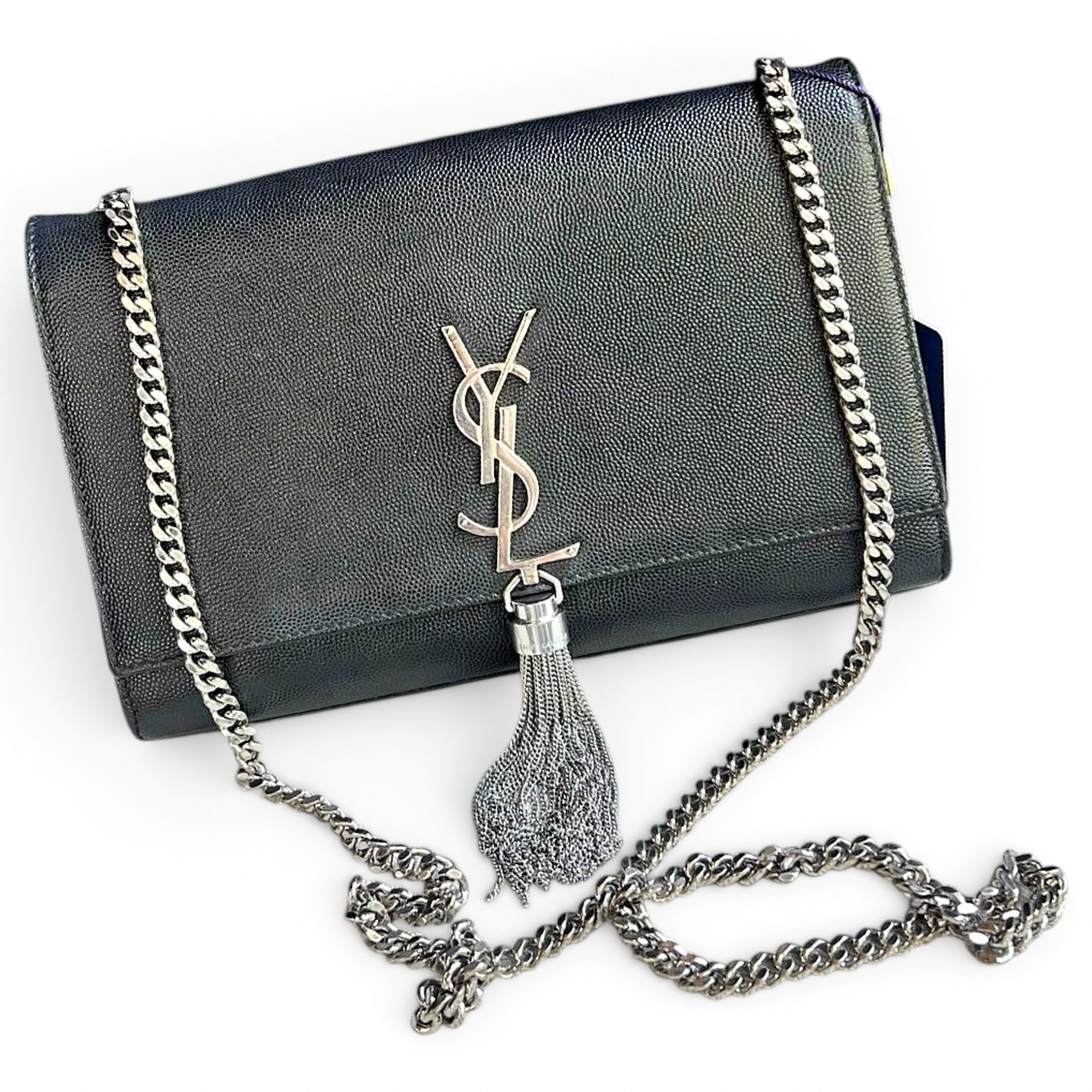 Pompom Kate leather handbag