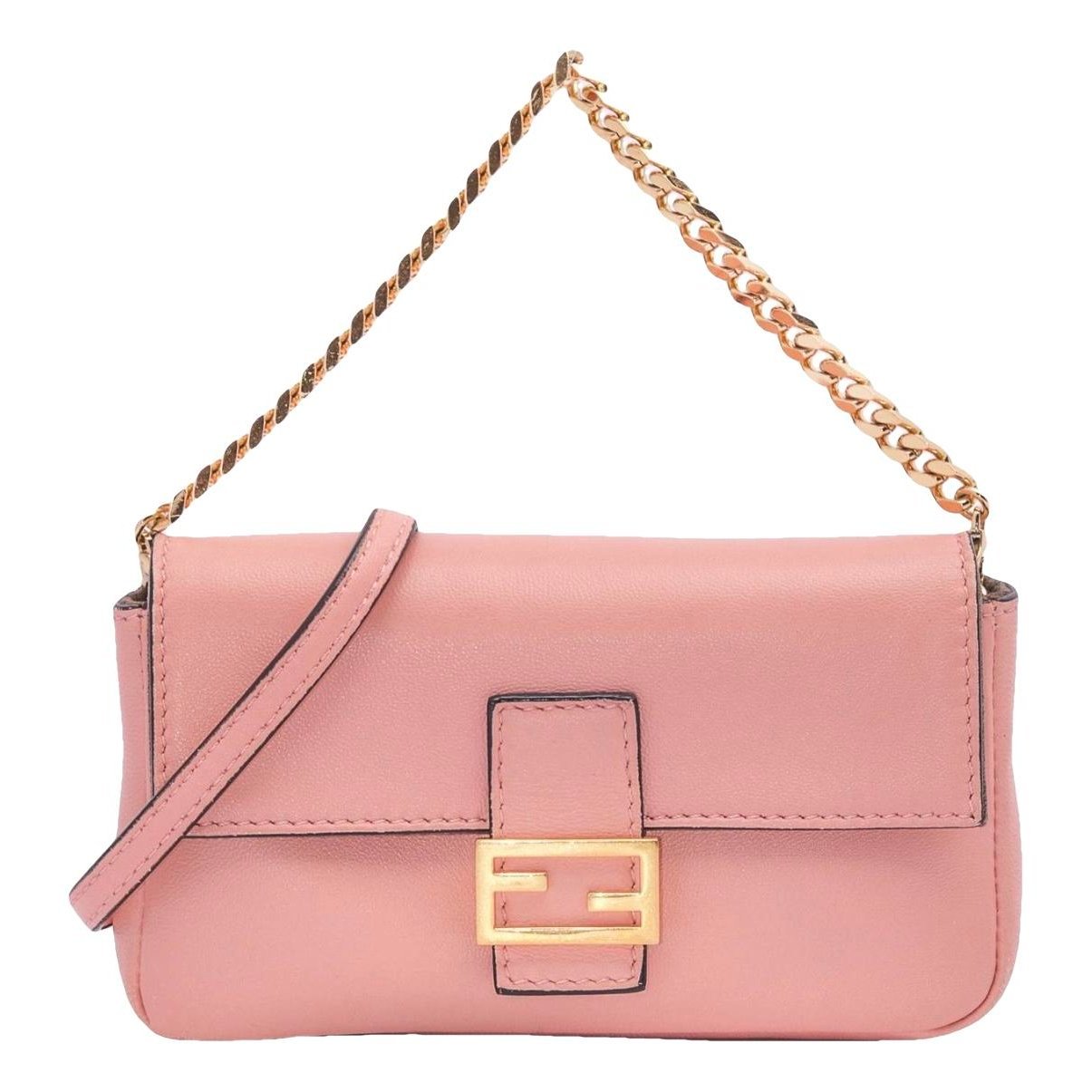 Baguette Chain leather handbag