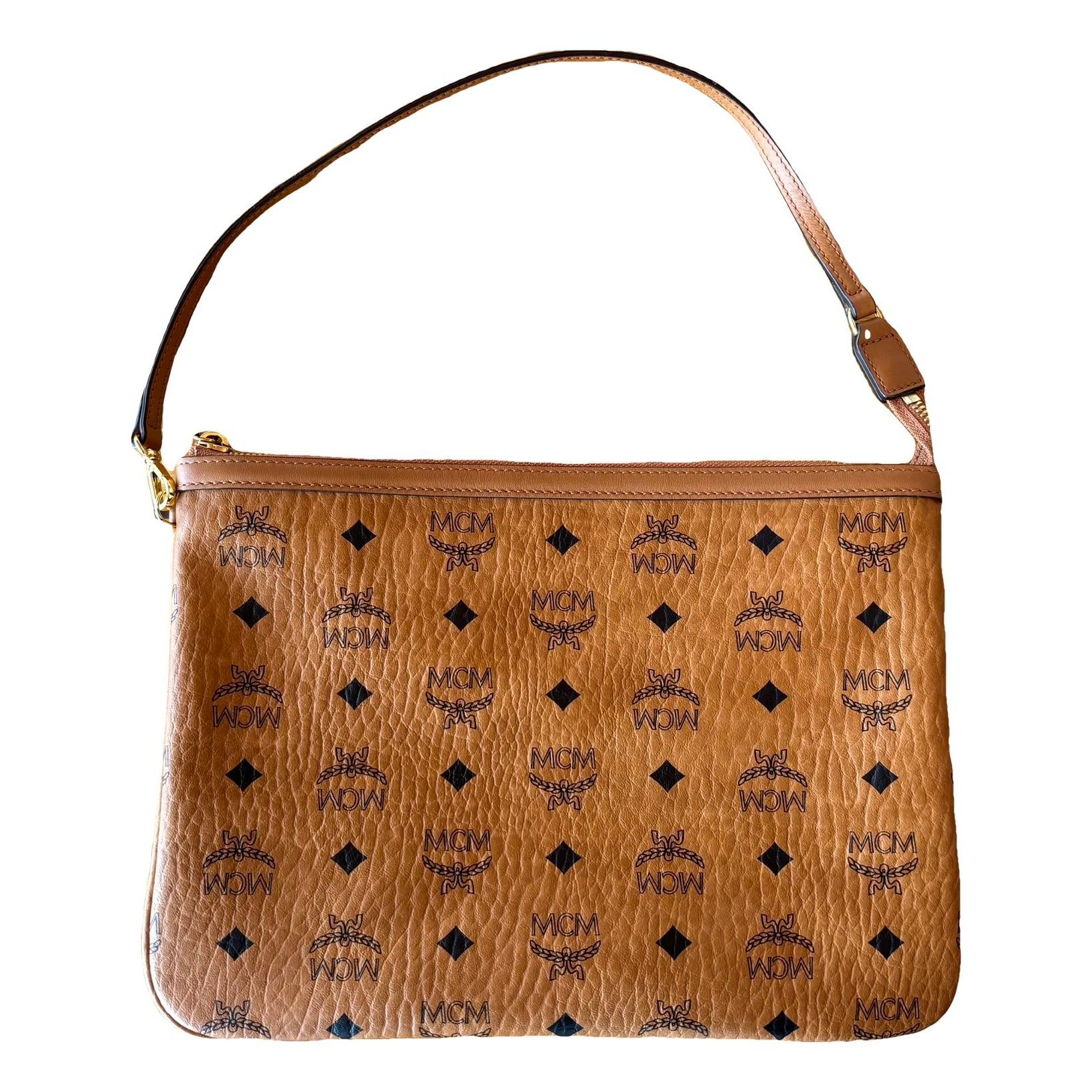 Leather clutch bag