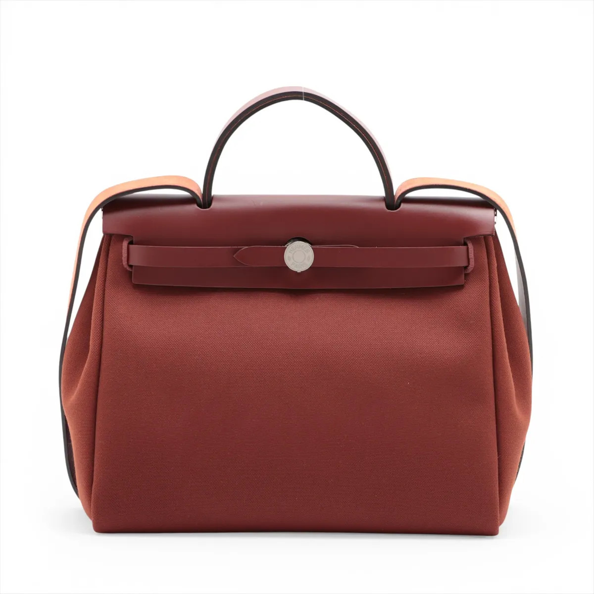 Hermès Herbag Zip PM Twal Military x Vash Hunter Rouge H Silver Metal Fittings Y