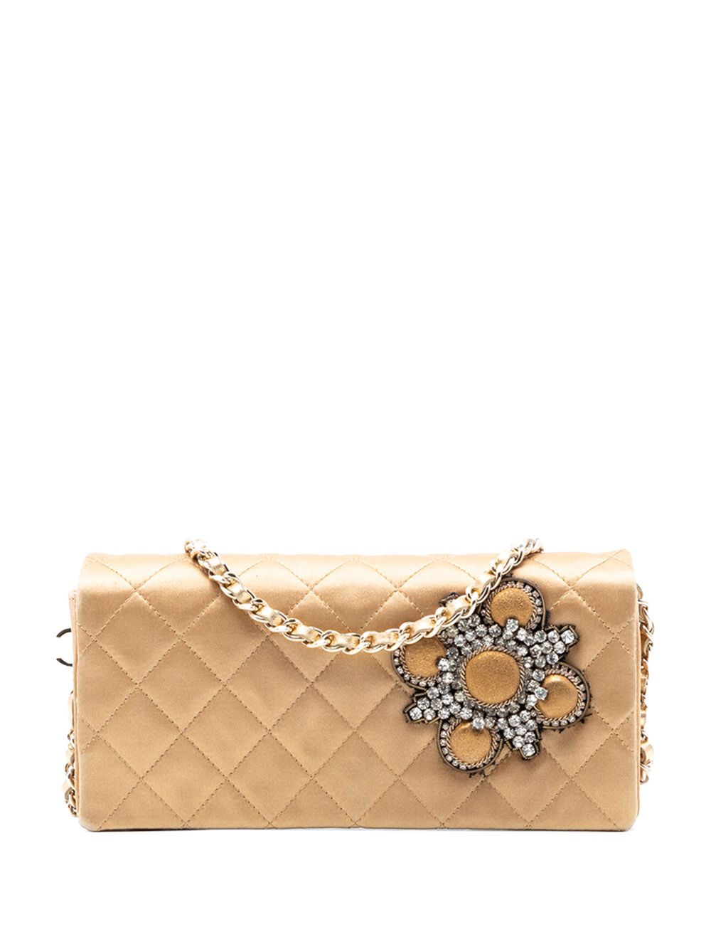 2005-2006 Quilted Satin Crystal Chain clutch bag