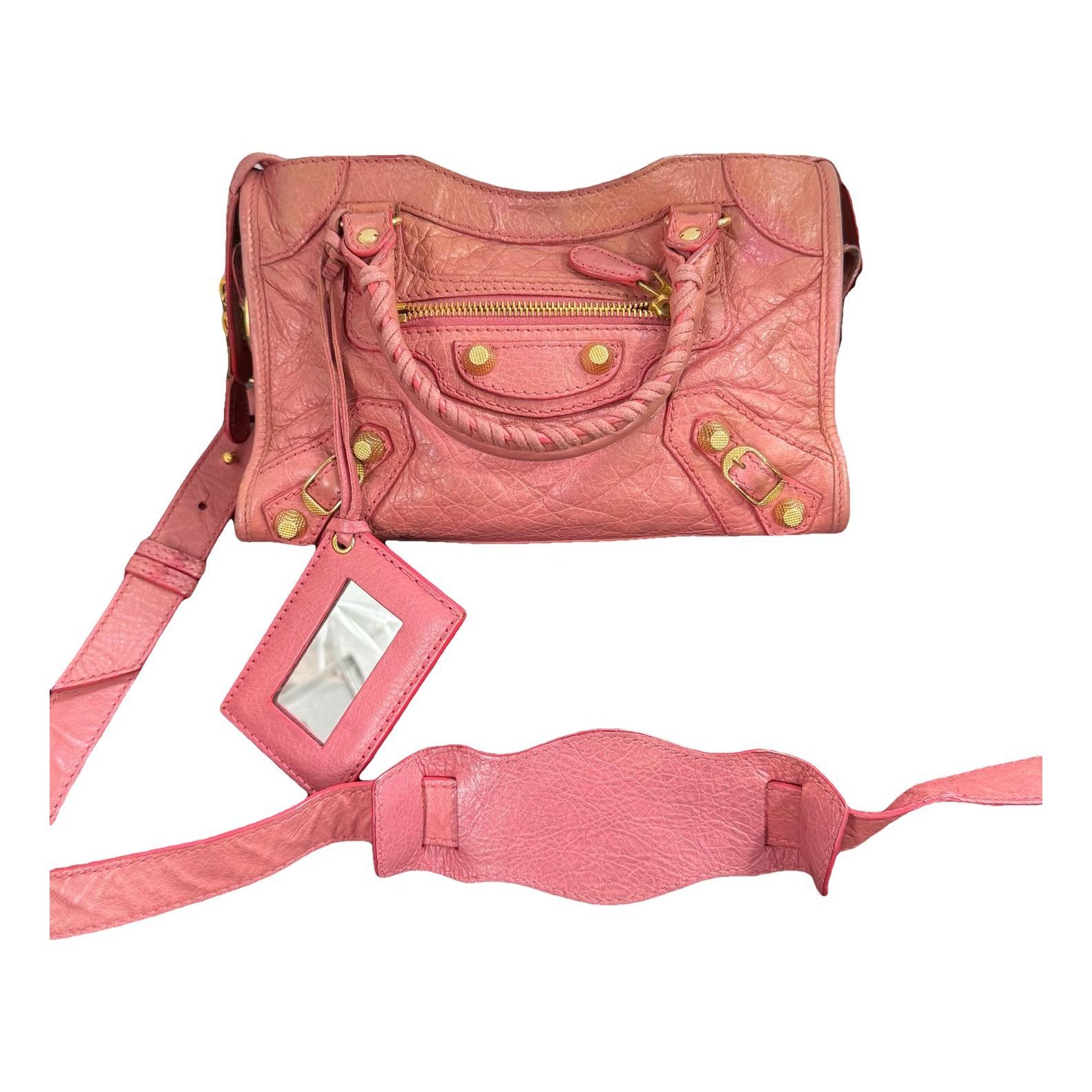 City leather handbag