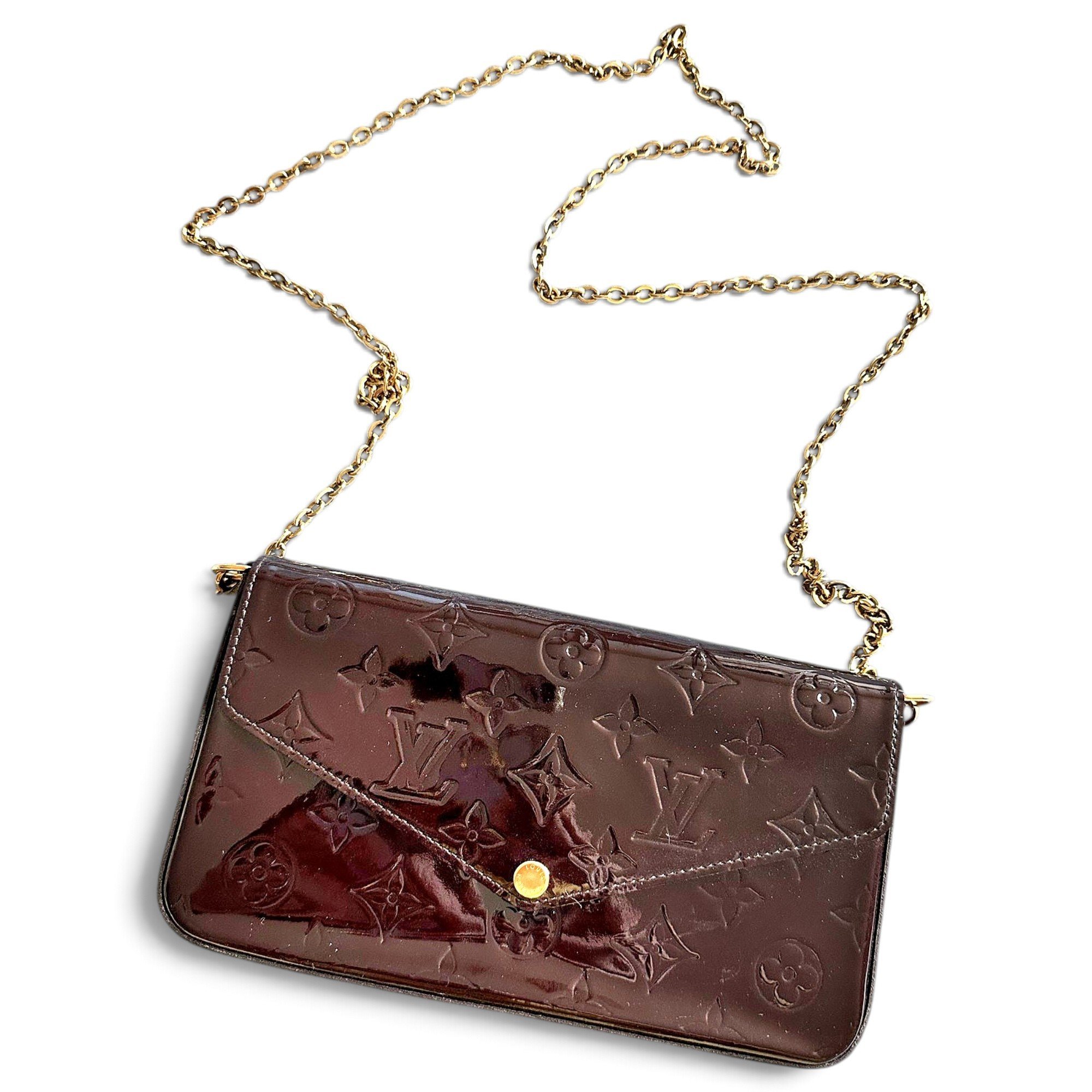 Félicie patent leather crossbody bag