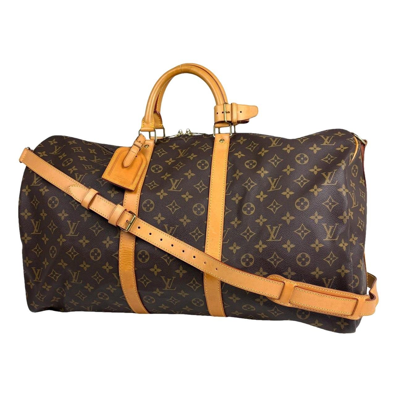 Keepall leather travel bag