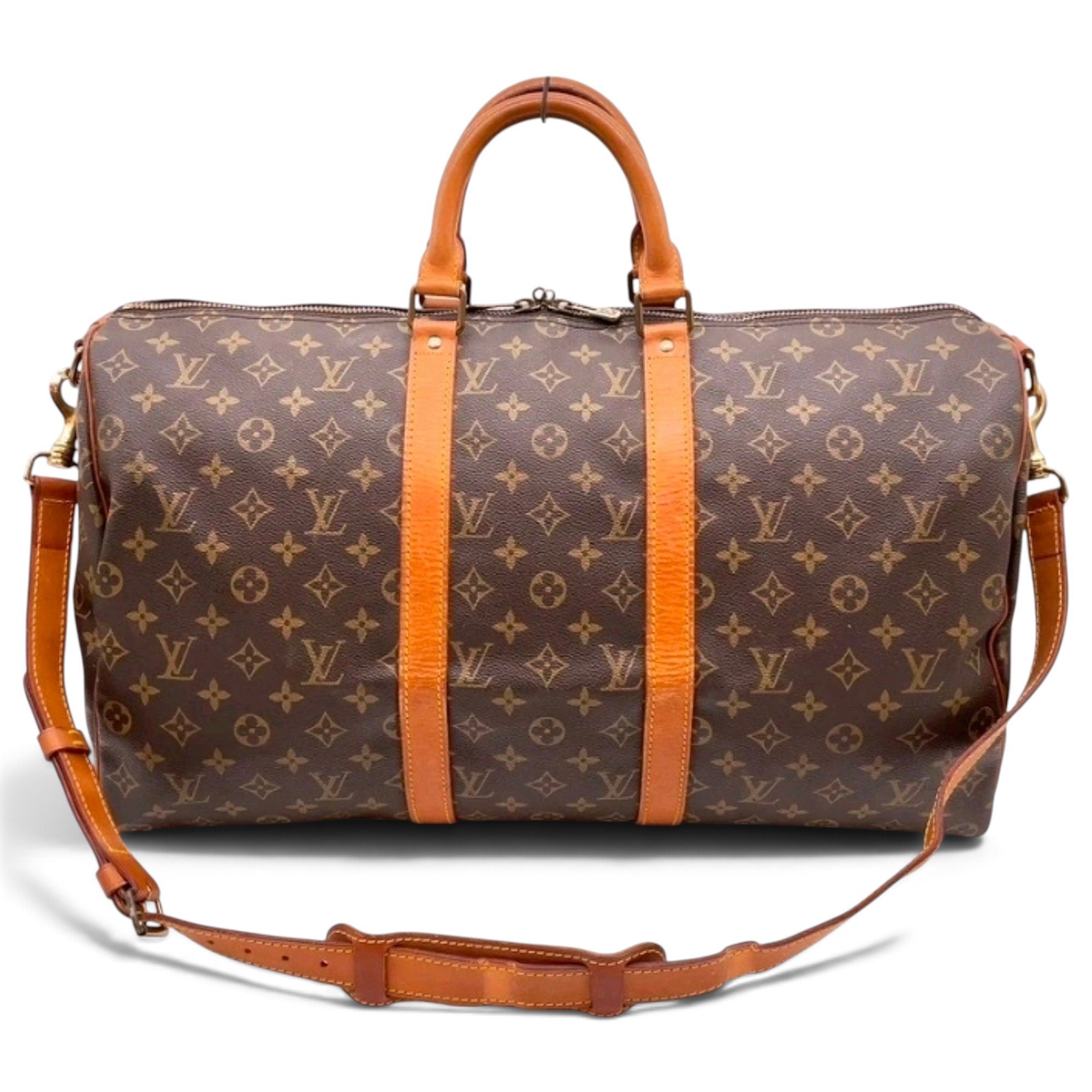 Keepall leather travel bag