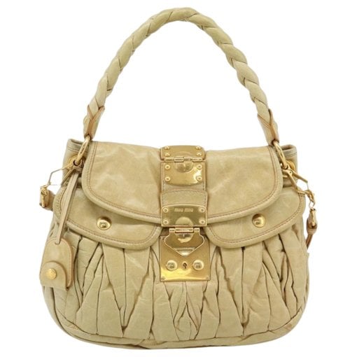 Matelassé leather handbag