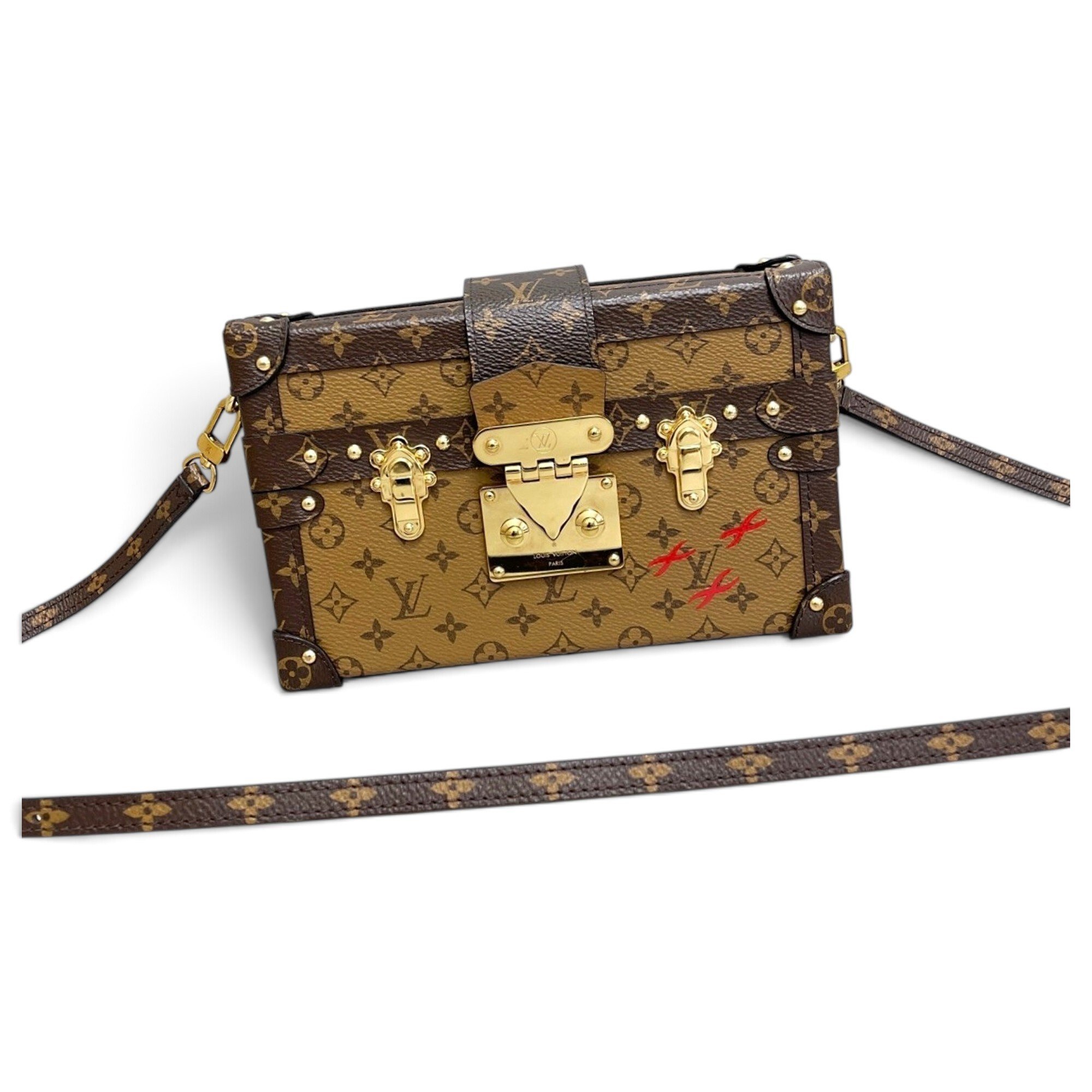 Petite Malle leather handbag