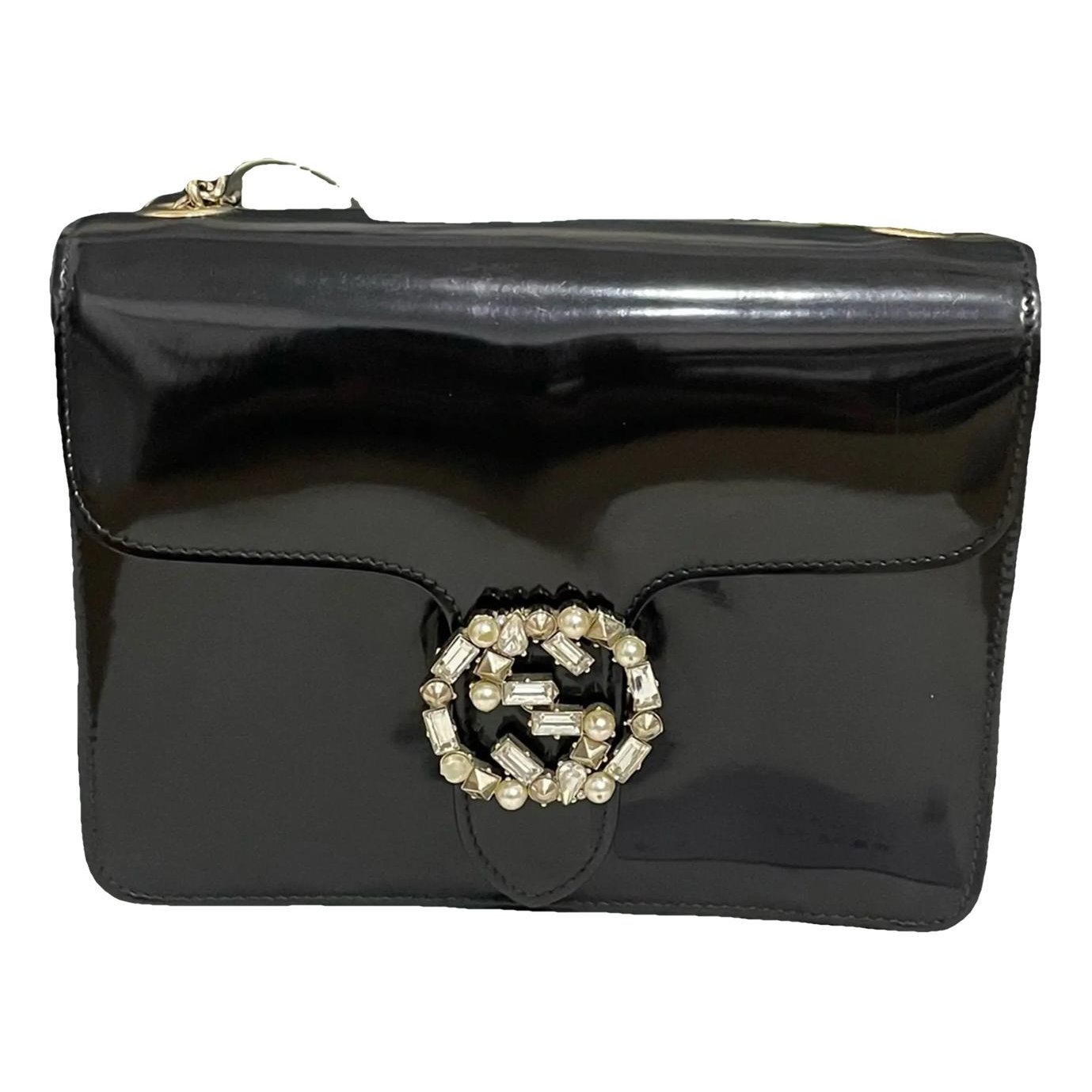 Pearly GG Marmont Chain Wallet patent leather handbag