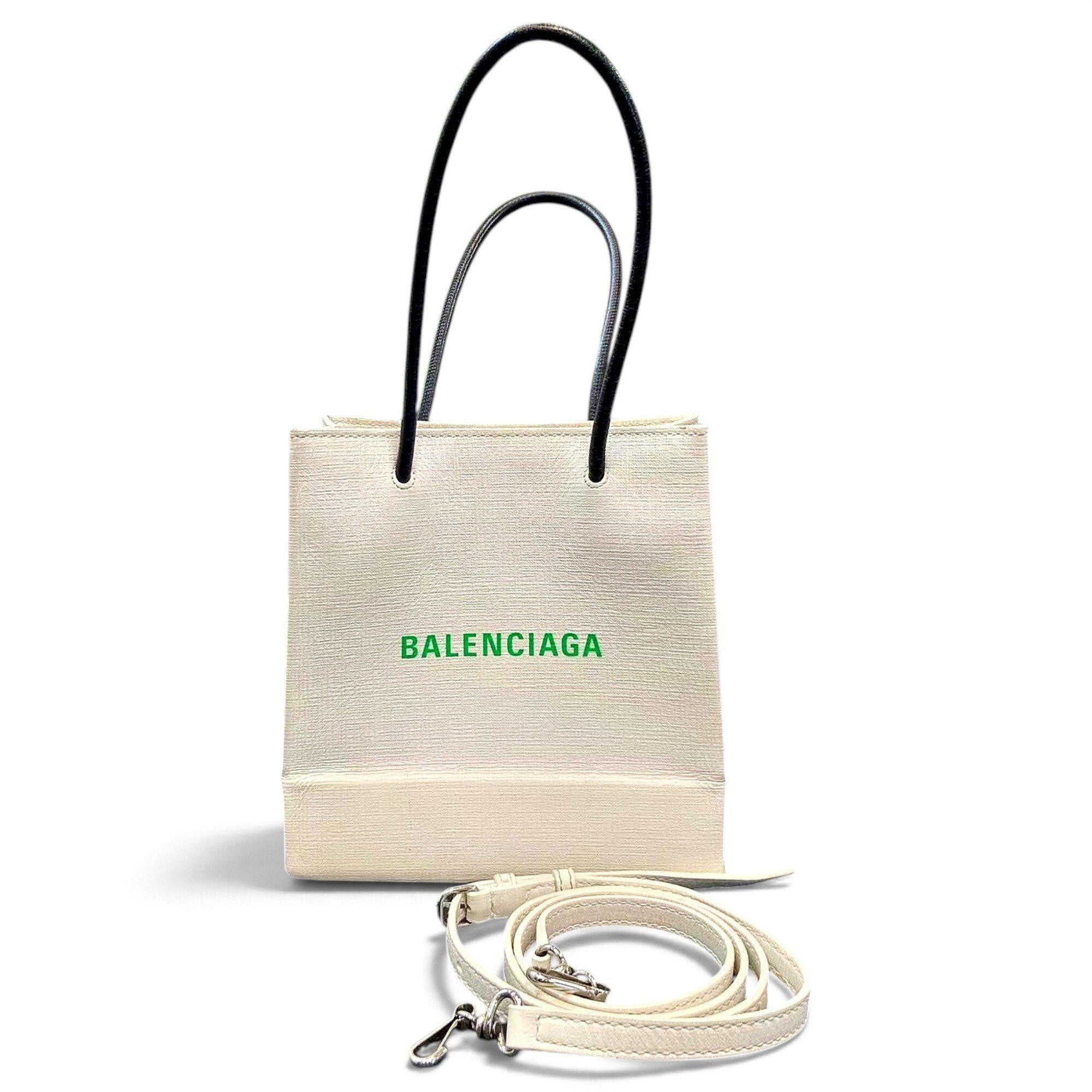Shopping North South leather tote