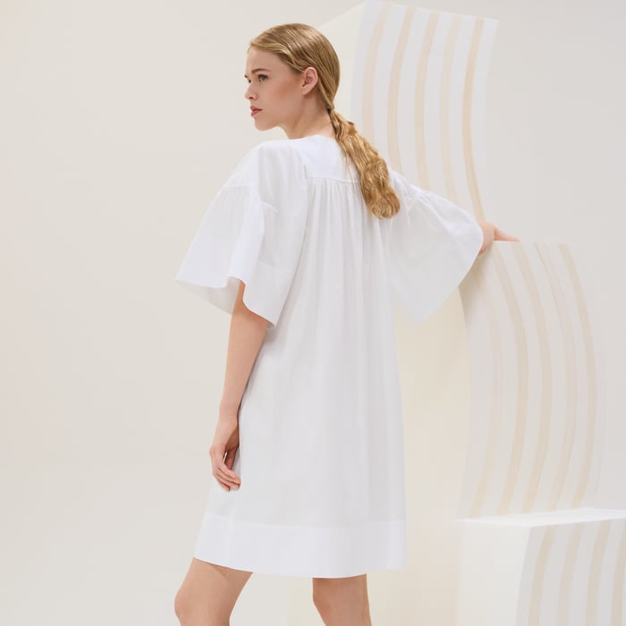 Blanc "Mosaique" Short Boho Dress