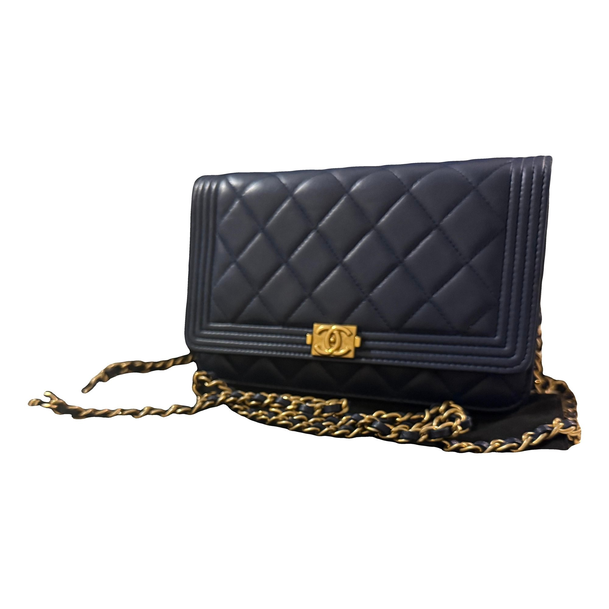 Leather clutch bag