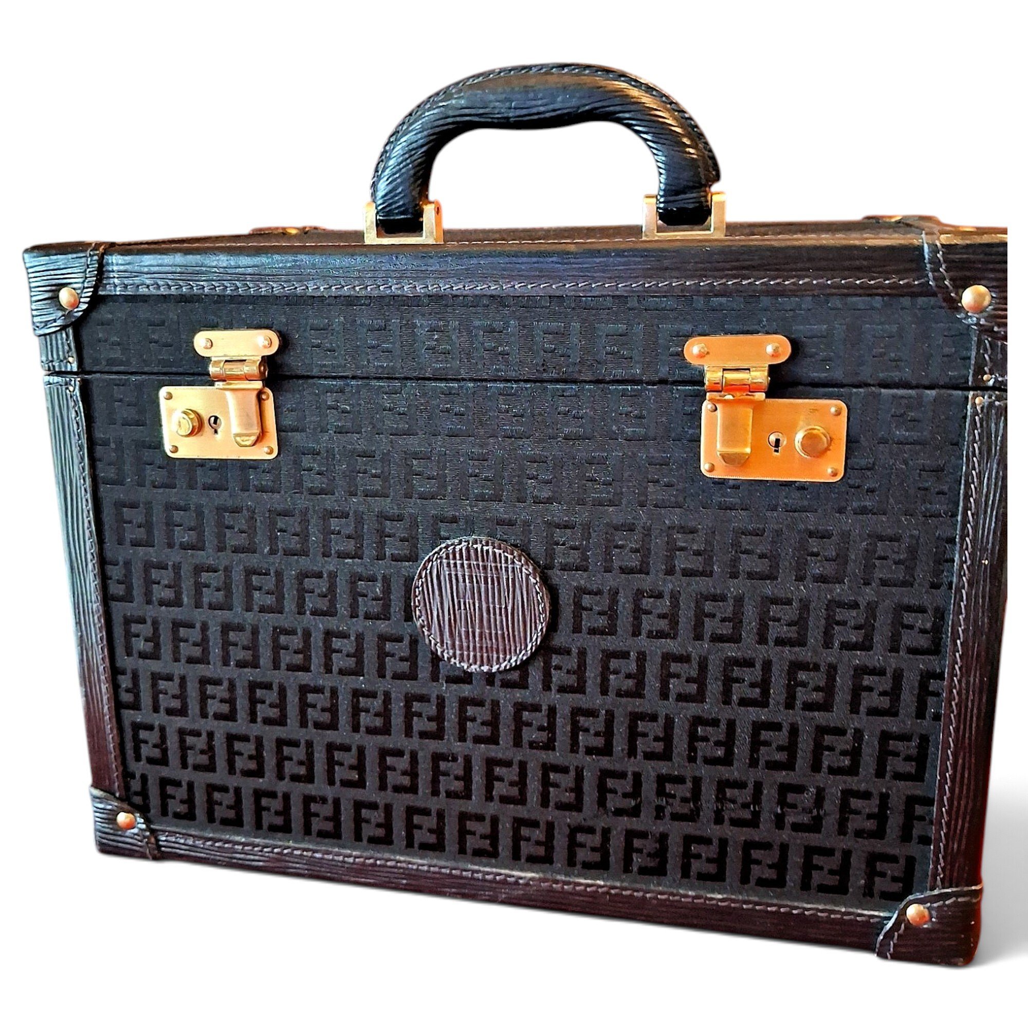 Leather vanity case