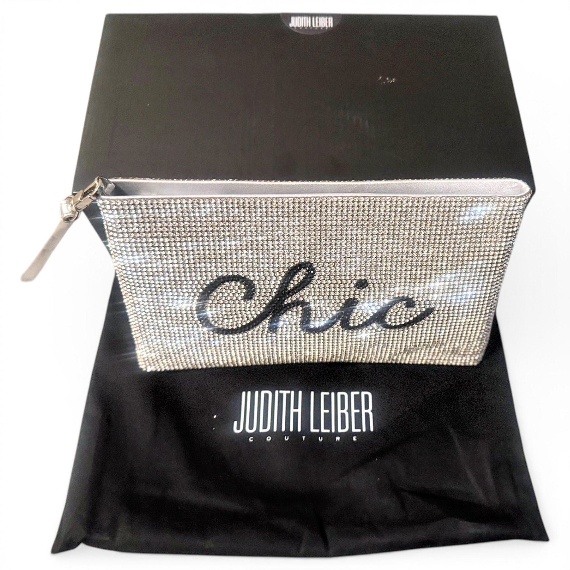 Glitter clutch bag
