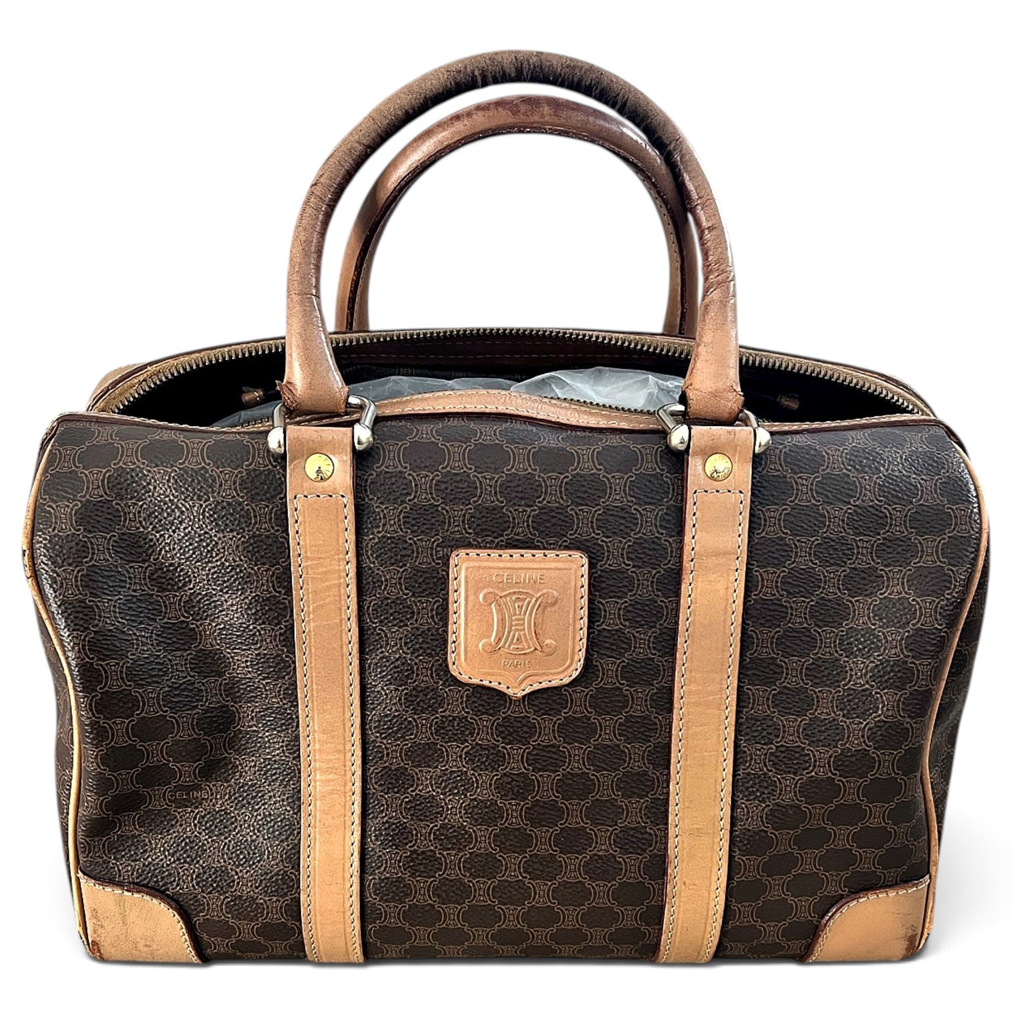 Leather bowling bag