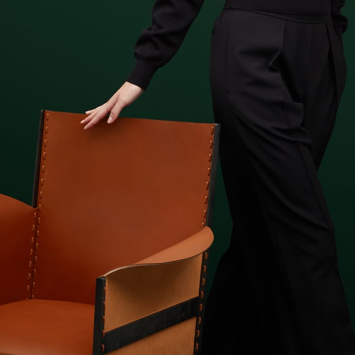 Naturel Reeditions J.-m. Frank Par Hermès Wrought Iron Armchair