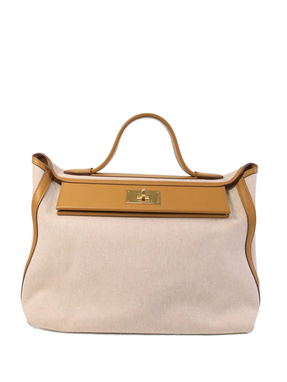 2021 24/24 leather-trim tote bag