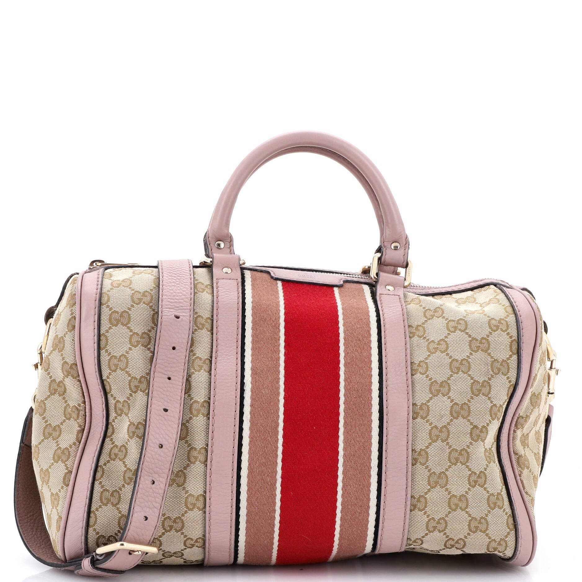 Vintage Web Boston Bag GG Canvas Medium