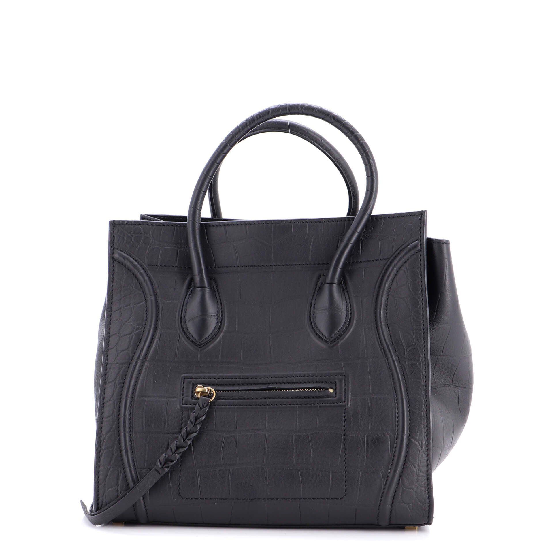 Phantom Bag Crocodile Embossed Leather Medium
