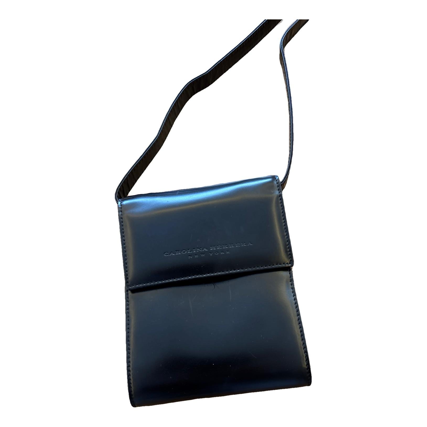 Leather clutch bag
