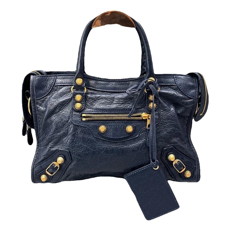 City leather handbag