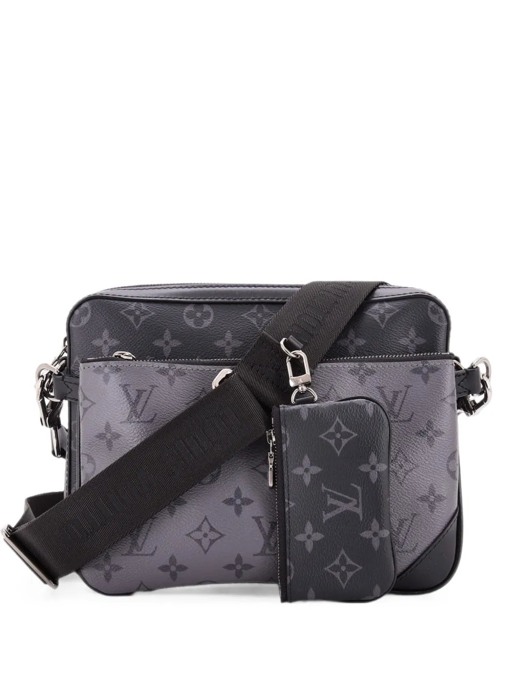 Trio Messenger Bag Reverse Monogram Eclipse Canvas crossbody bag
