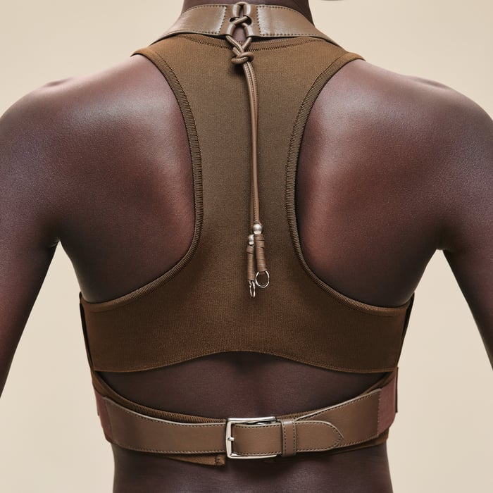 Marron Muschio Harness Bra
