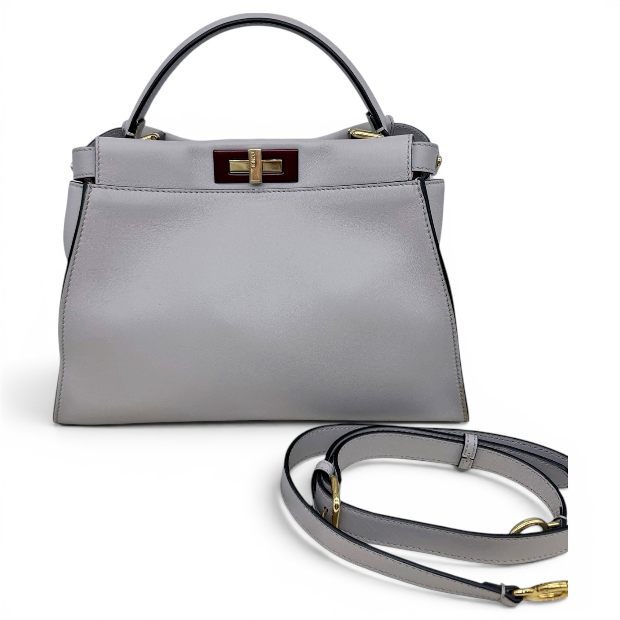 Peekaboo leather handbag