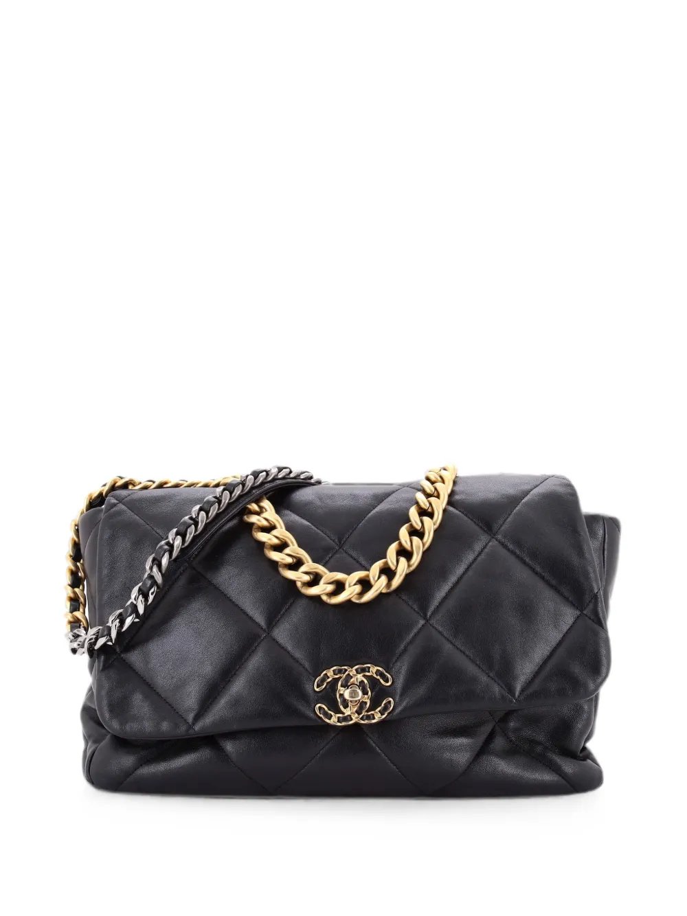 19 Flap Bag Quilted Leather Maxi crossbody bag