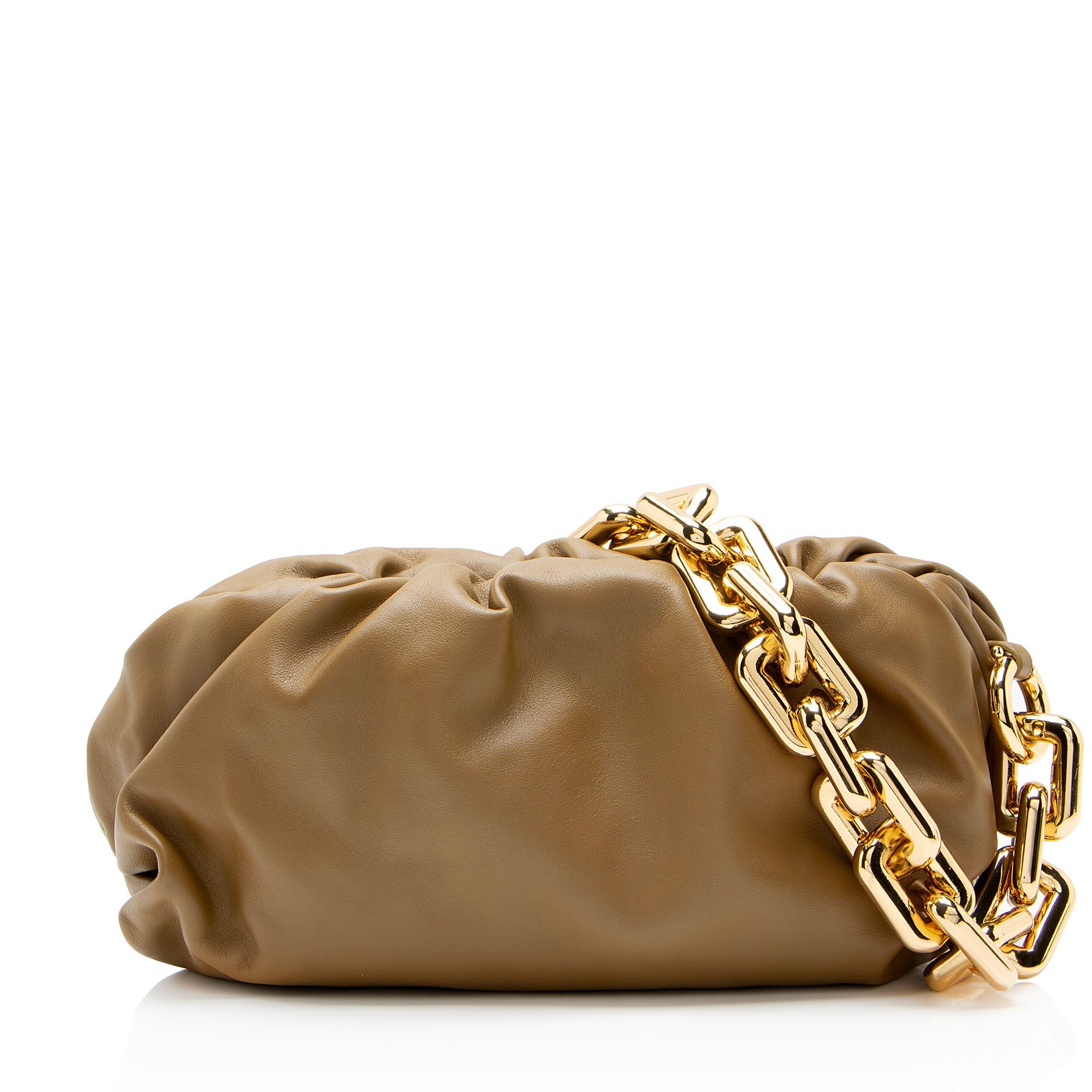 Chain Pouch leather clutch bag