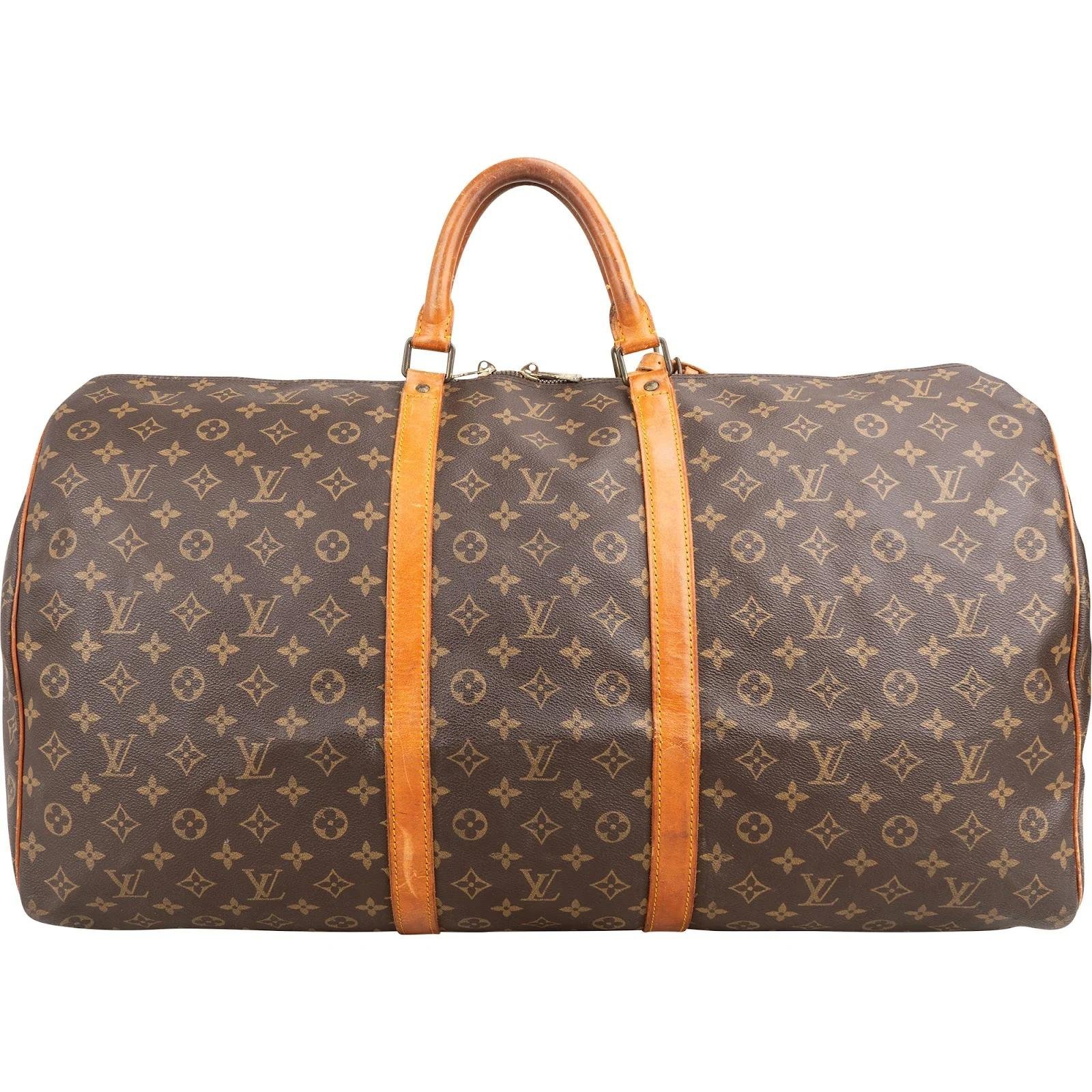 Keepall leather travel bag