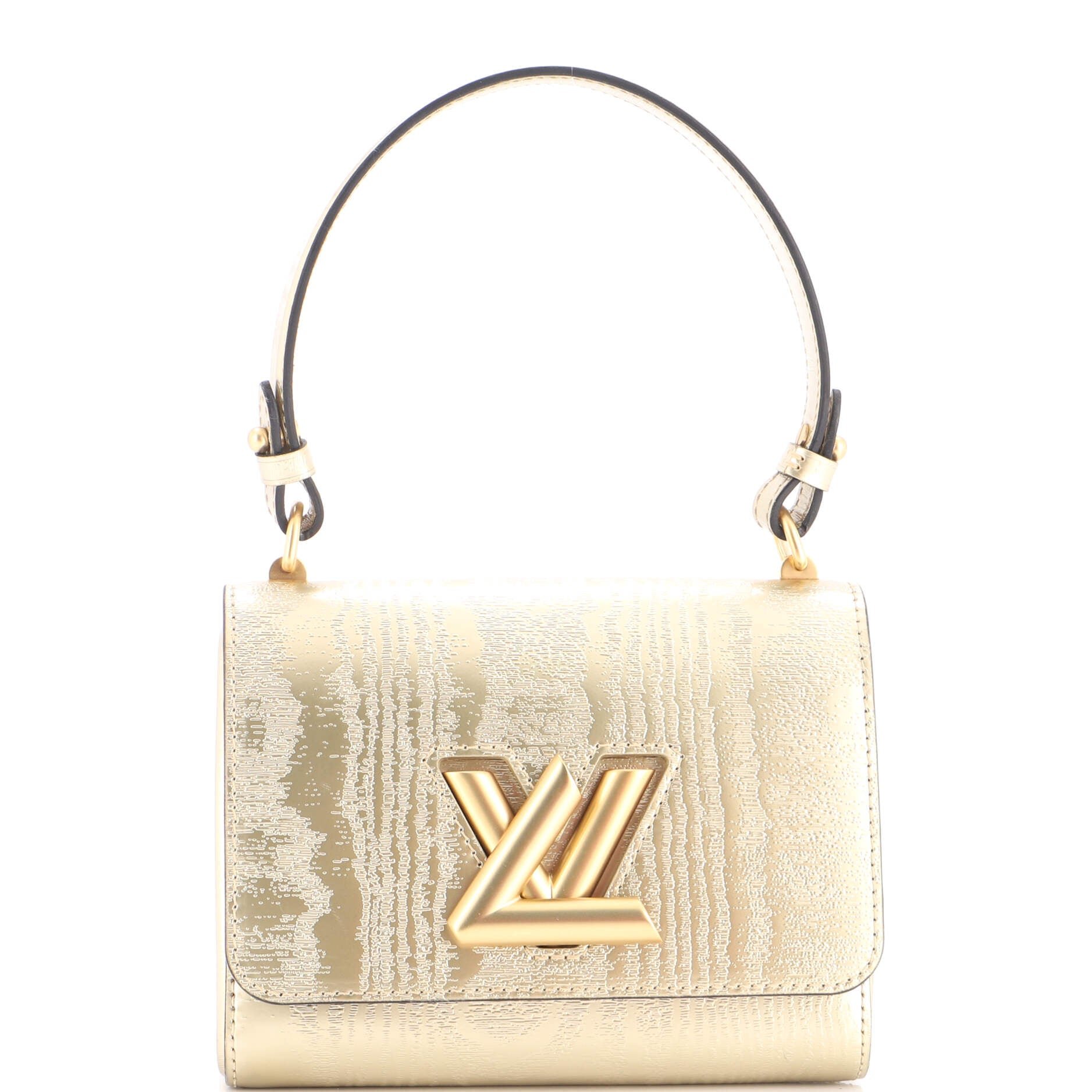 Twist Handbag Gravity Gold Calfskin PM