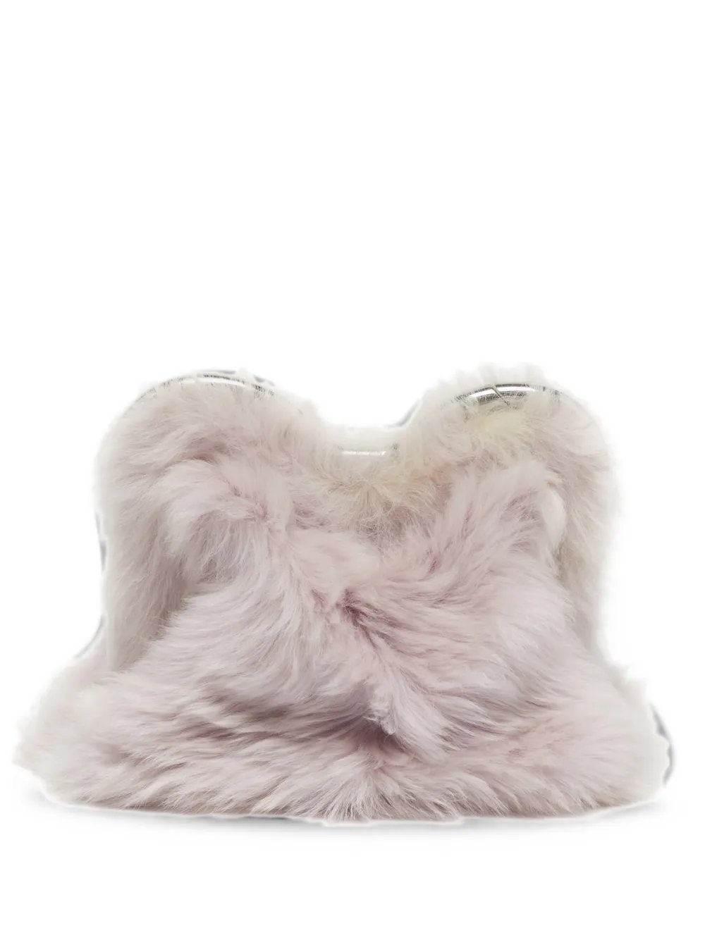 faux-fur clutch bag