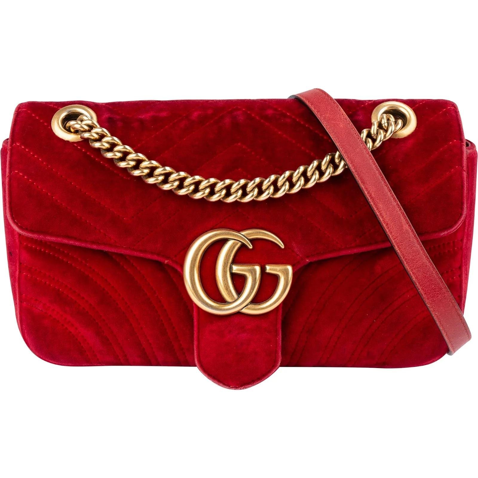 GG Marmont velvet crossbody bag