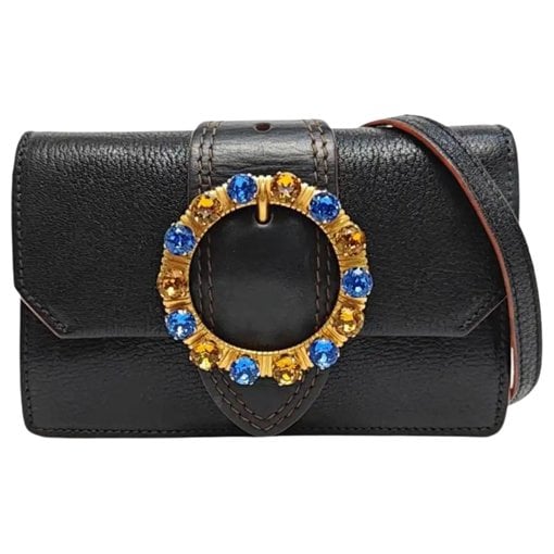 My Miu leather crossbody bag