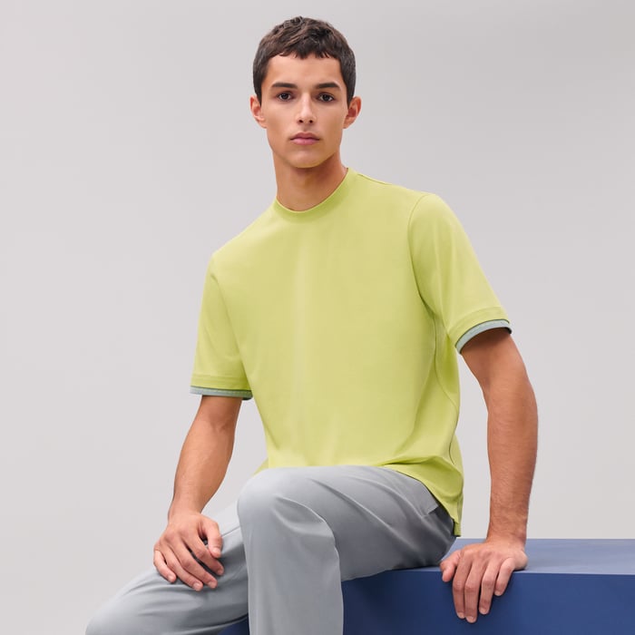 Lime "Piqures Sellier" T-shirt